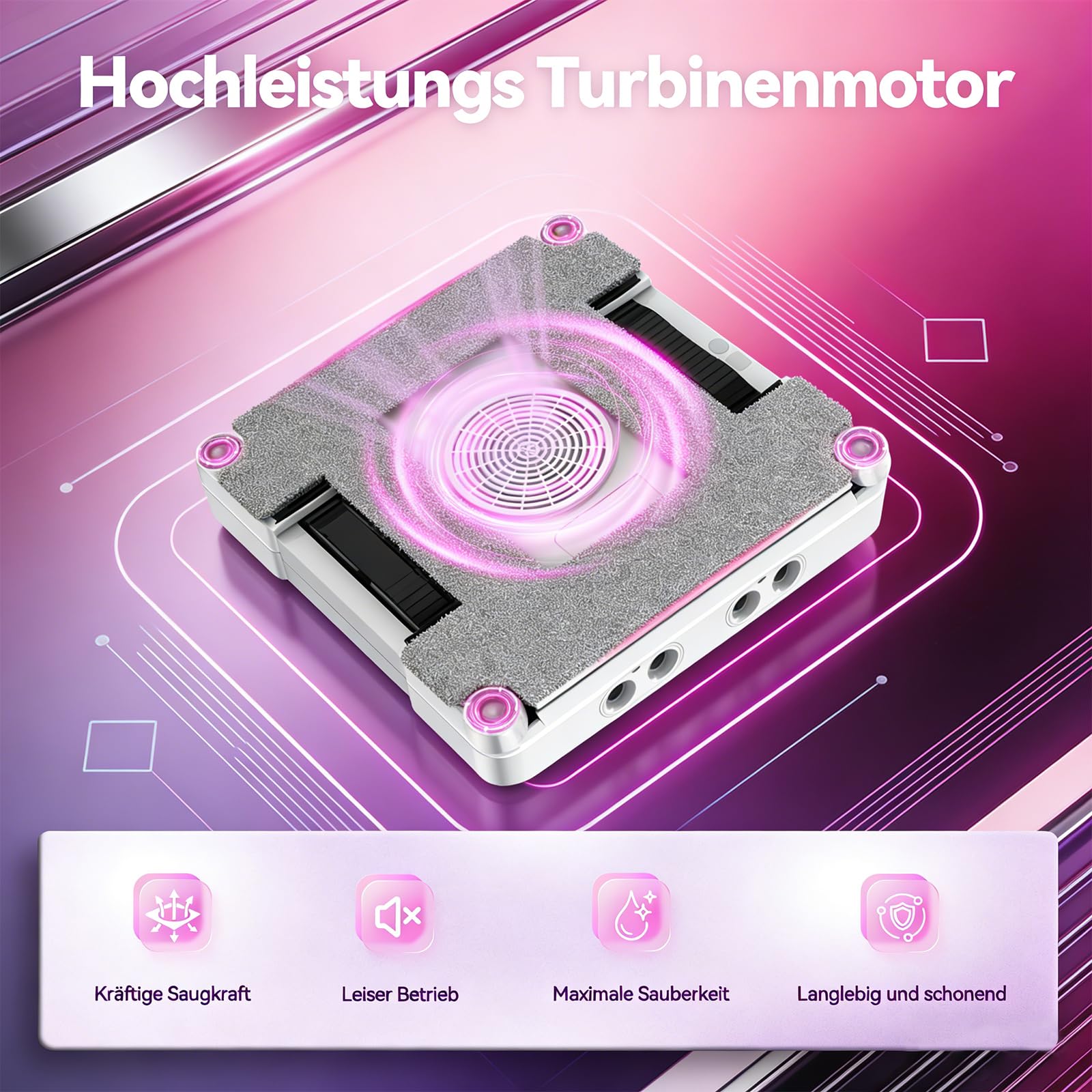 Holilo W54D Robot Lave Vitres avec 8 Buses Et Puissance D'aspiration,Télécommande, 3 Modes de Nettoyage, Navigation Intelligente, 5000Pa, 200ml, pour Un Entretien Efficace des Vitres - 5