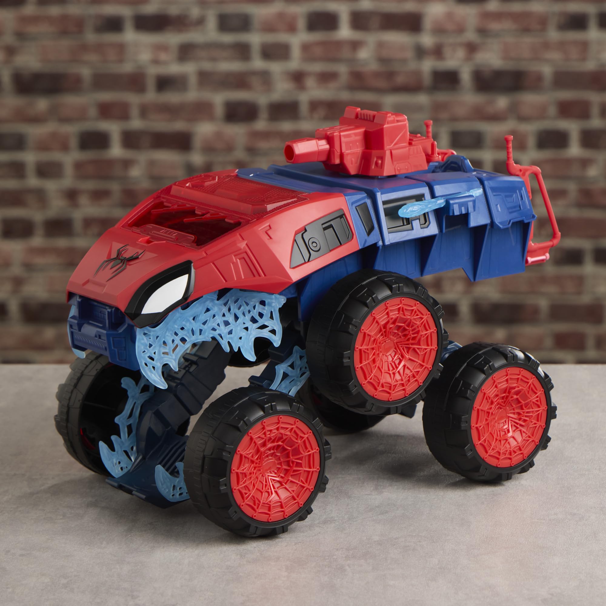 Marvel Spider-Man: Brand New Day 2-in-1 Super Mampf-Fahrzeug, Fahrzeug für Action-Figuren (11,4 cm), Superhelden-Spielzeuge und Figuren, ab 4 Jahren