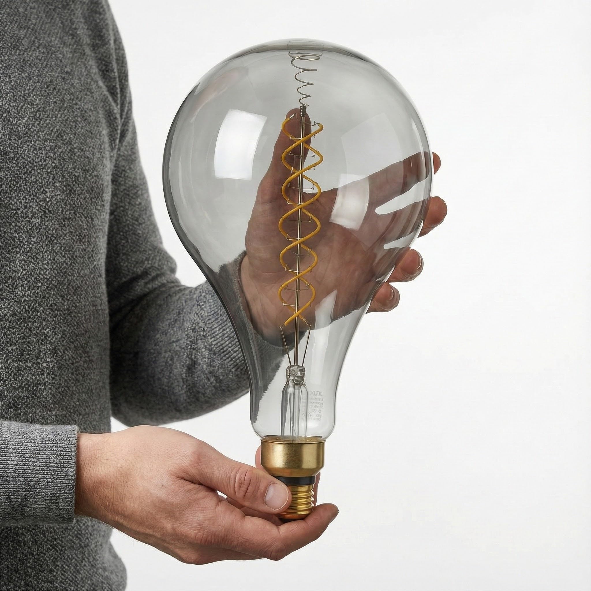Übergroße Edison-LED-Leuchtmittel, Vintage-Stil, PS52 (PS160), 7 W, entspricht 40 W, dimmbar, 2200 K, warmes Leuchten, 400 Lumen, E26-Sockel, große Glühfaden, dekorative Glühbirnen, 360°