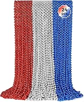 Vista 47 de YAXINRUI 30 piezas cuentas de Mardi Gras, collares de cuentas para fiesta de Mardi Gras, Navidad, San Patricio, regalos de fiesta, accesorios de 10