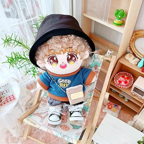 Miniatura 3 de CALEMBOU Juego de ropa de muñeca de felpa, ropa de muñeca Kpop para muñecas suaves de 7.9 in8 pulgadas (D-5 piezas)