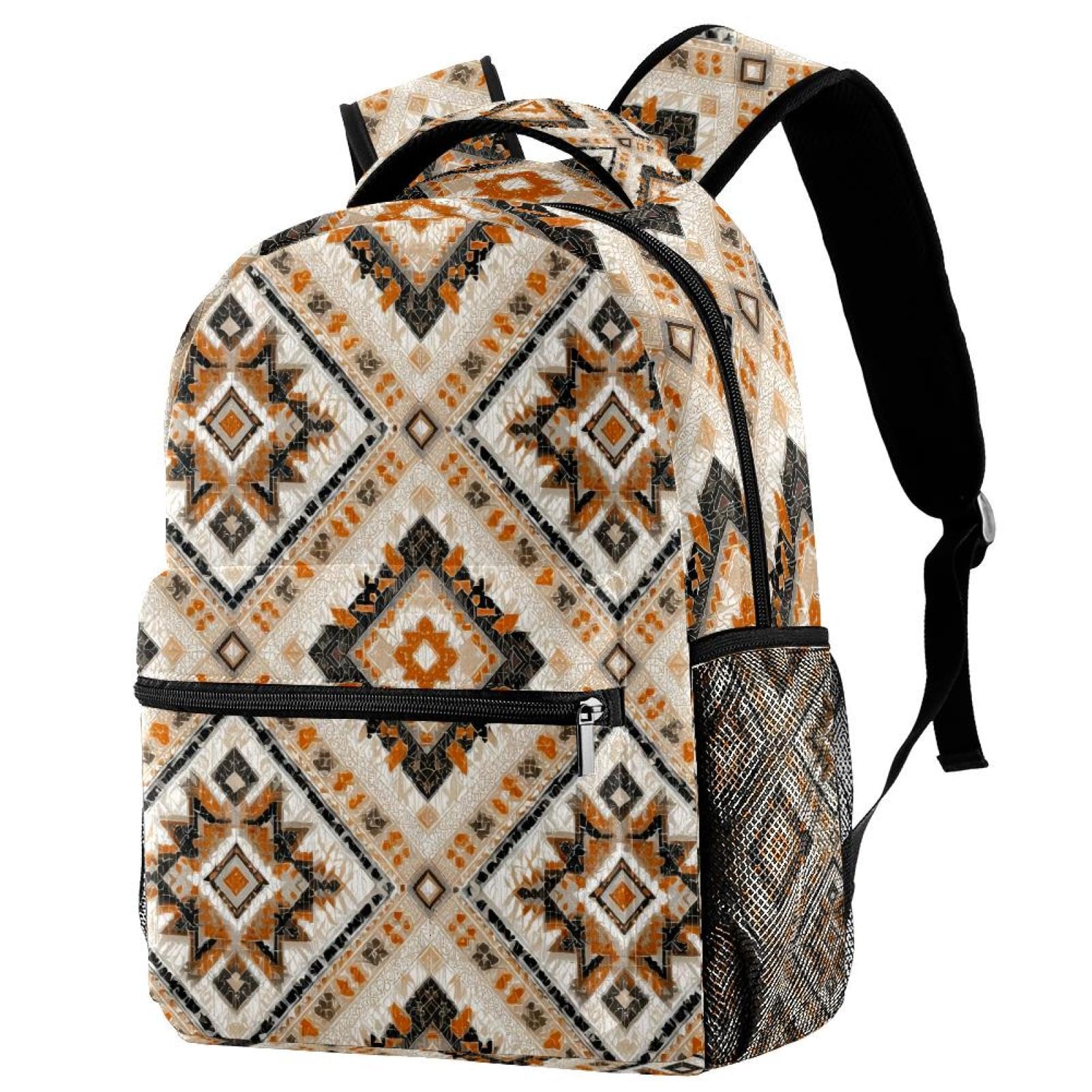 Mochila para laptop y libros con estampado casual multicolor unisex 7