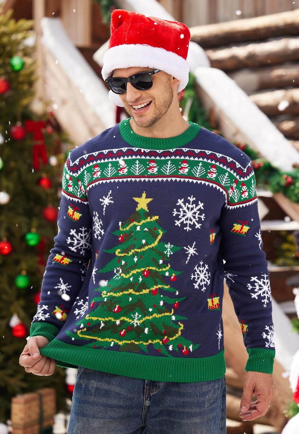 Arvilhill Men's Christmas Sweaters Holiday Funny Ugly Knitted Pullovers (S-3XL) - Image 3