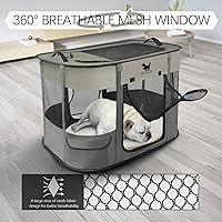 Vista 3 de Rest-Eazzzy Corralito para Perros, Corralito Plegable para Gatitos para Perros Medianos, Corralito Portátil para Mascotas con Cubierta de Sombra