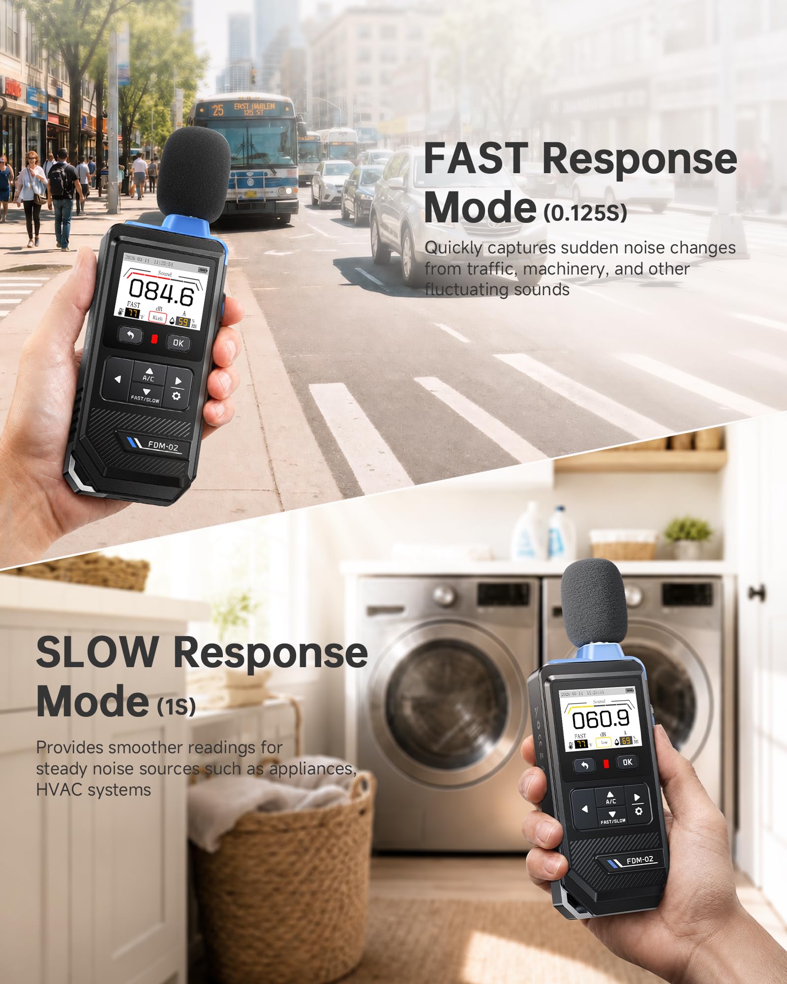 FNIRSI FDM-02 Decibel Meter, Real-Time Noise Monitoring for Home & Work — Amazon image 4