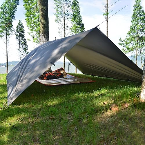 Miniatura 5 de KALINCO Lona de Tienda de Campaña, Lona de Picnic para Camping, Hamaca de Lona de Tienda de Campamento, Lona Impermeable de PU, Lona de Refugio