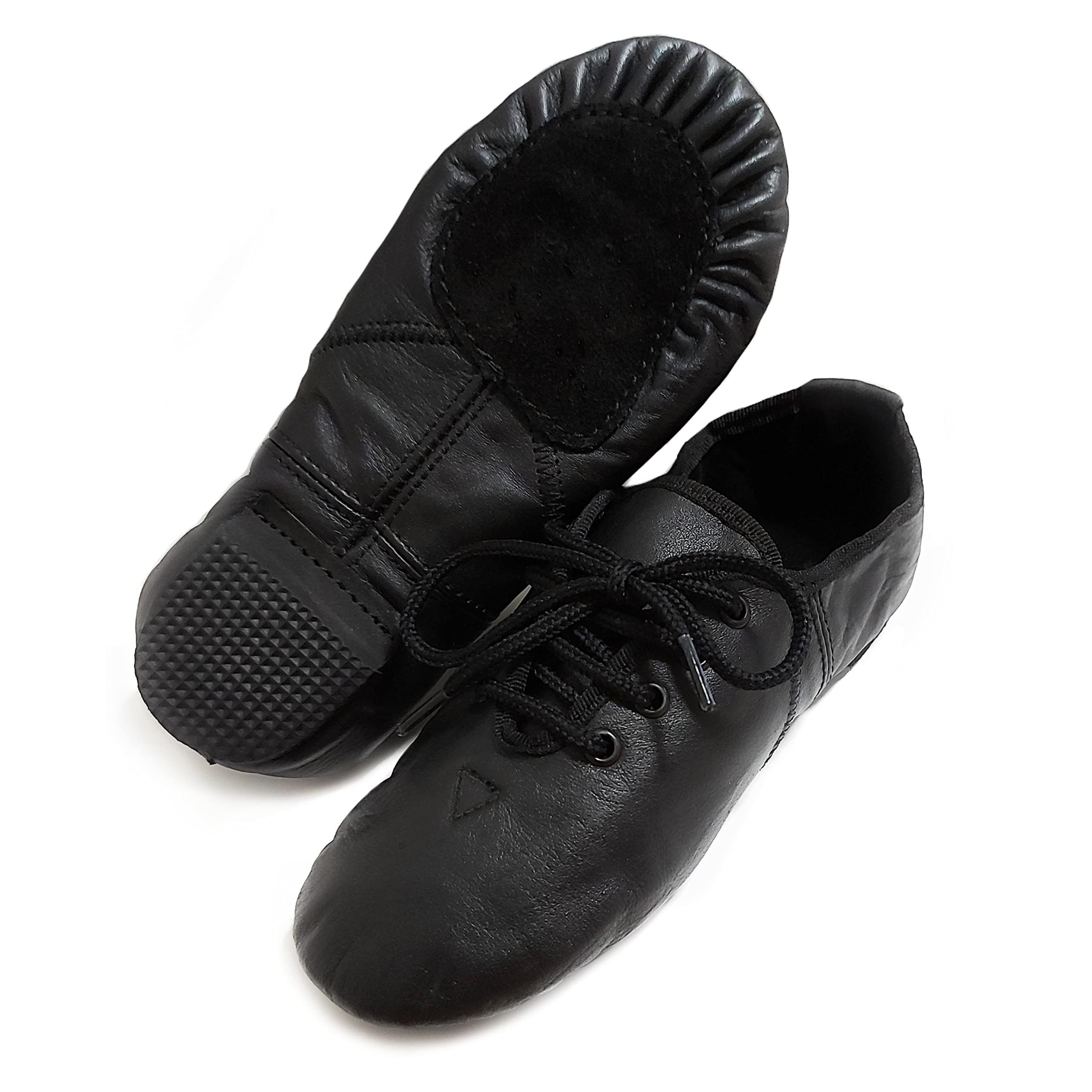 Jazz Shoes - Zapatos de baile modernos de cuero negro con suela dividida