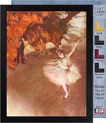 Lost Cabin The Star Dancer on Stage por Edgar Degas  Impresión en marco plano negro  Reproducción de pinturas de obras de arte finas  Póster
