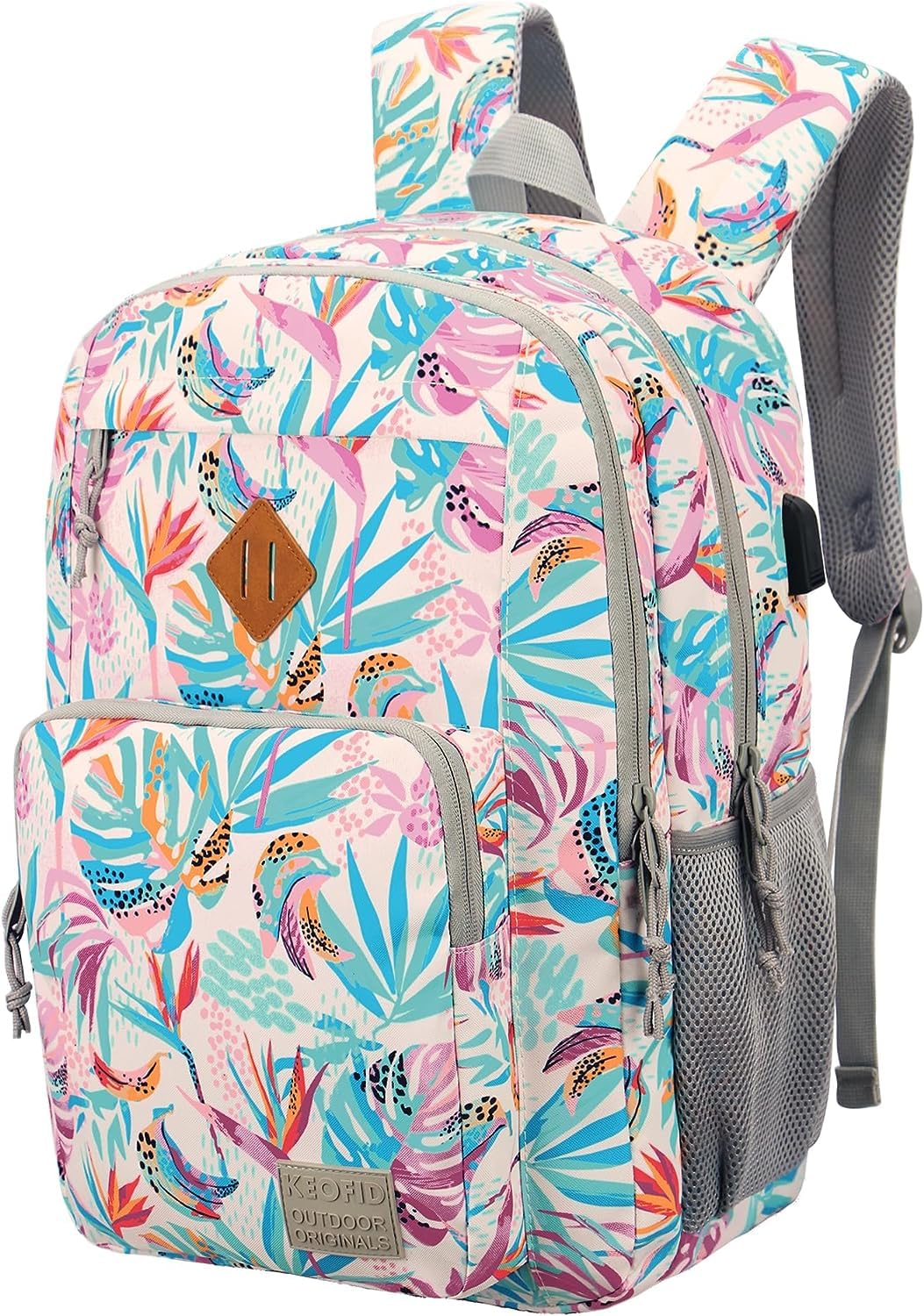 KEOFIDclassic carry-on travel backpack for men and women, Anti theft laptop backpack with USB charging port