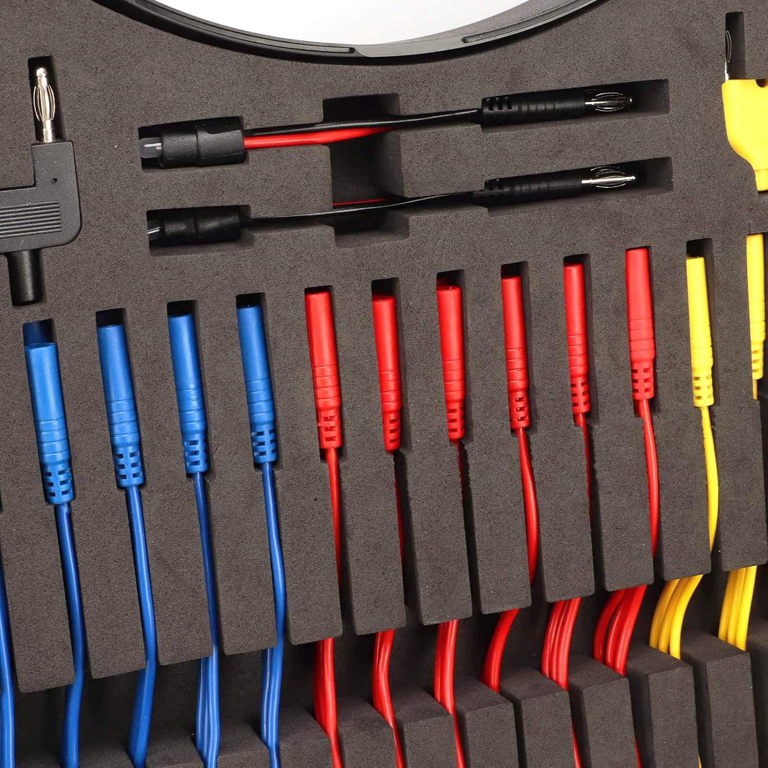 Kit de cables para multimetro con puntas de prueba, pinzas, enchufes y comprobadores, 92 piezas
