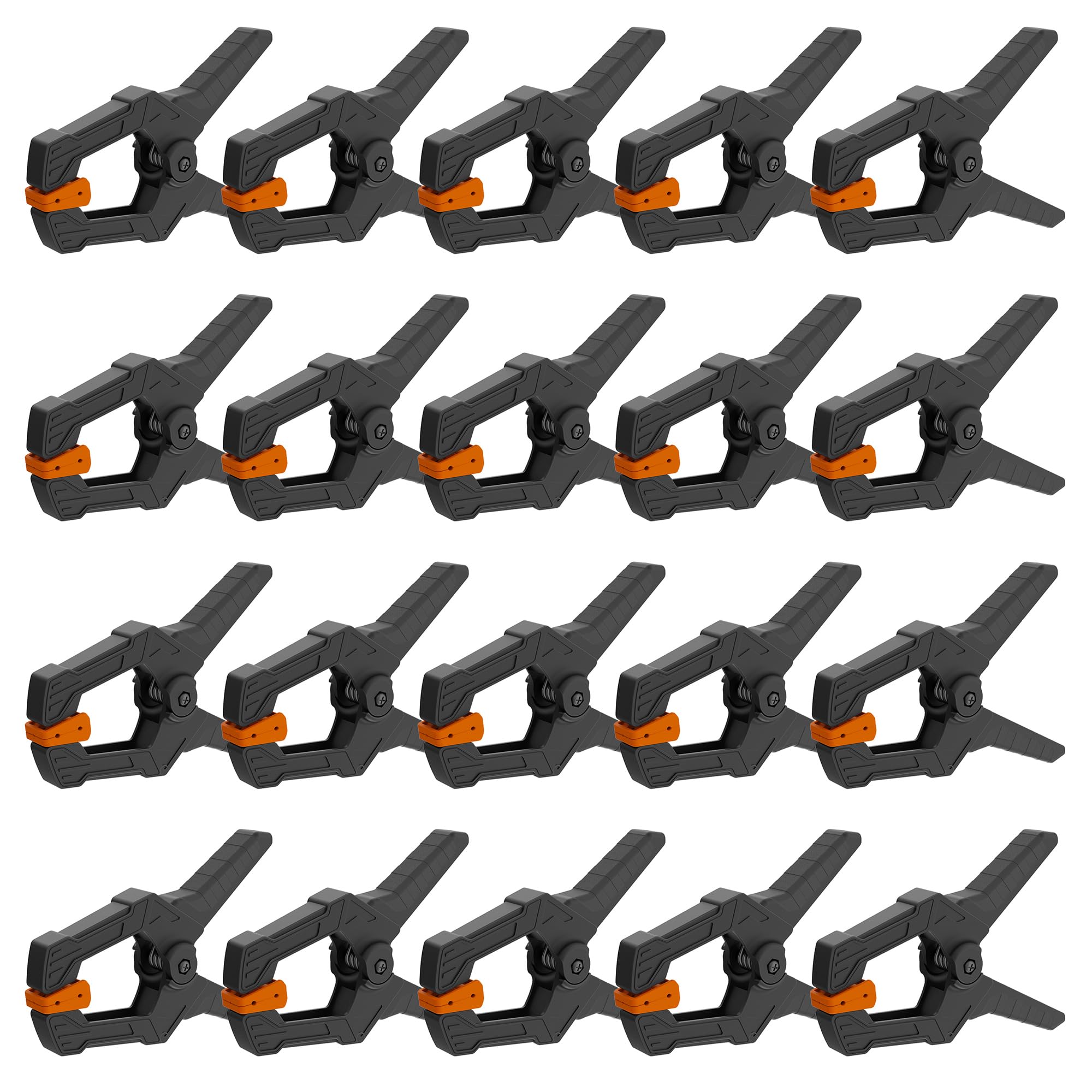 AMARTISAN Paquete de 20 abrazaderas de resorte de 3 pulgadas, pequeños clips resistentes para manualidades, soporte de fondo, carpintería, estudios de fotografía, apertura de boca de 1.77 pulgadas