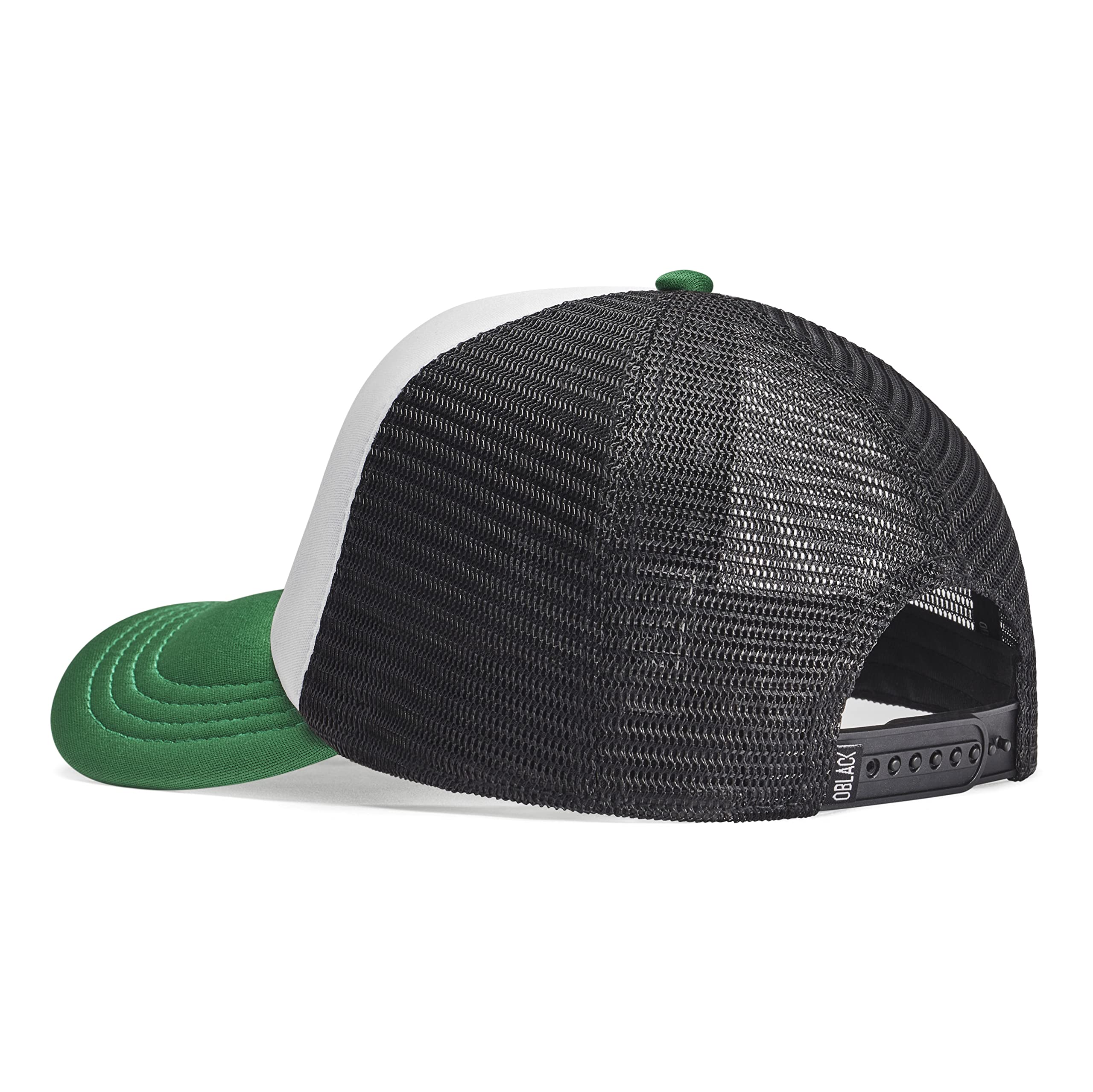 Oblack Cappello Uomo Baseball Nero Classic Green con Retina Regolabile Trucker cap Estivo Uomo Berretto Uomo Blu Berretto Donna Cappello Donna Estivo Cappelli Uomo - Cappelli