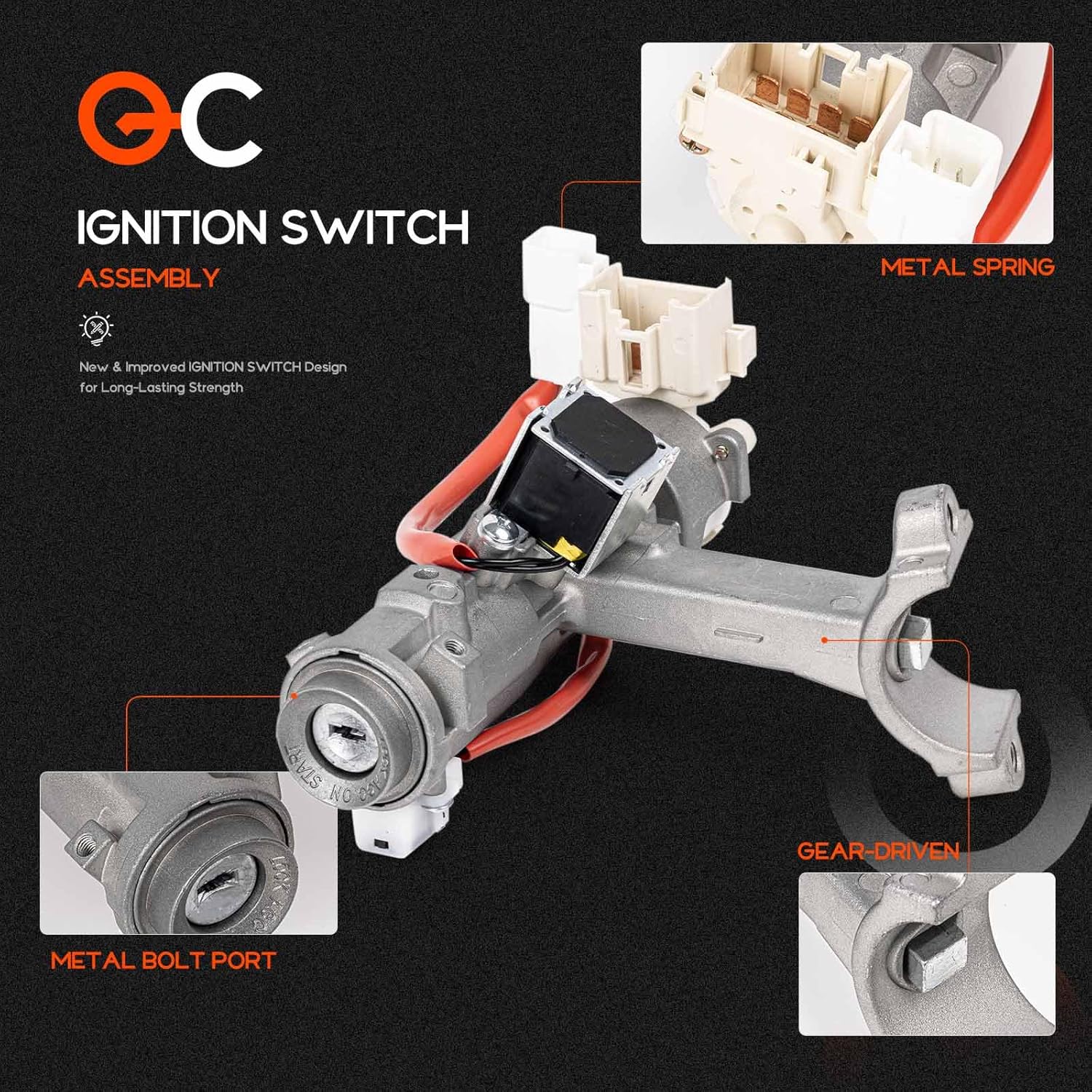 Ignition Switch Assembly & Keys Fit for Toyota Tacoma 1995-2004 4Runner 1996-2002 Lock Cylinder with Housing Replace# 45020-35-9, 45020359