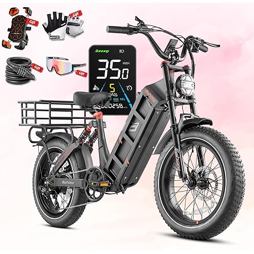 eAhora 2026 Juliet Pro 2 43-31Mph Electric Bike for Adults 5400W Dual Motor Ebike 60V/70Ah 48V/60Ah 200+Miles Long Range Electric Bicycle 20" Fat Tires Full Suspension Electric Mountain Bike