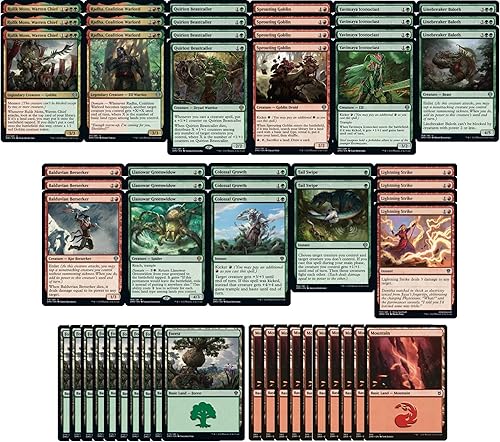 Miniatura 1 de Elite - Baraja de criaturas rojas y verdes  Gruul Aggro Enlist  Muy potente  Legal moderno  Construido a medida  Magic The Gathering  MTG  60 cartas!