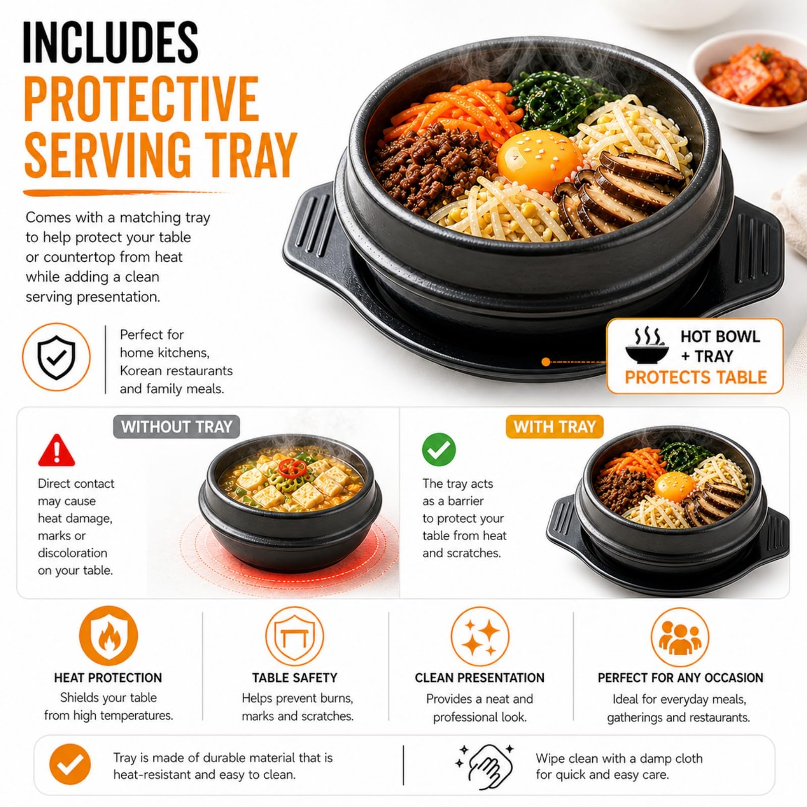 Dolsot Bibimbap miska z kamionki koreańska garnek ceramiczny Donabe Ttukbaegi 800 ml