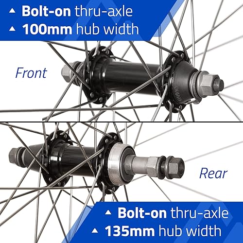Miniatura 2 de RCG SW20-26 - Rueda de bicicleta de montaña de 26 pulgadas559, delantera o trasera, freno de llanta, atornillado, rueda libre, 36 radios