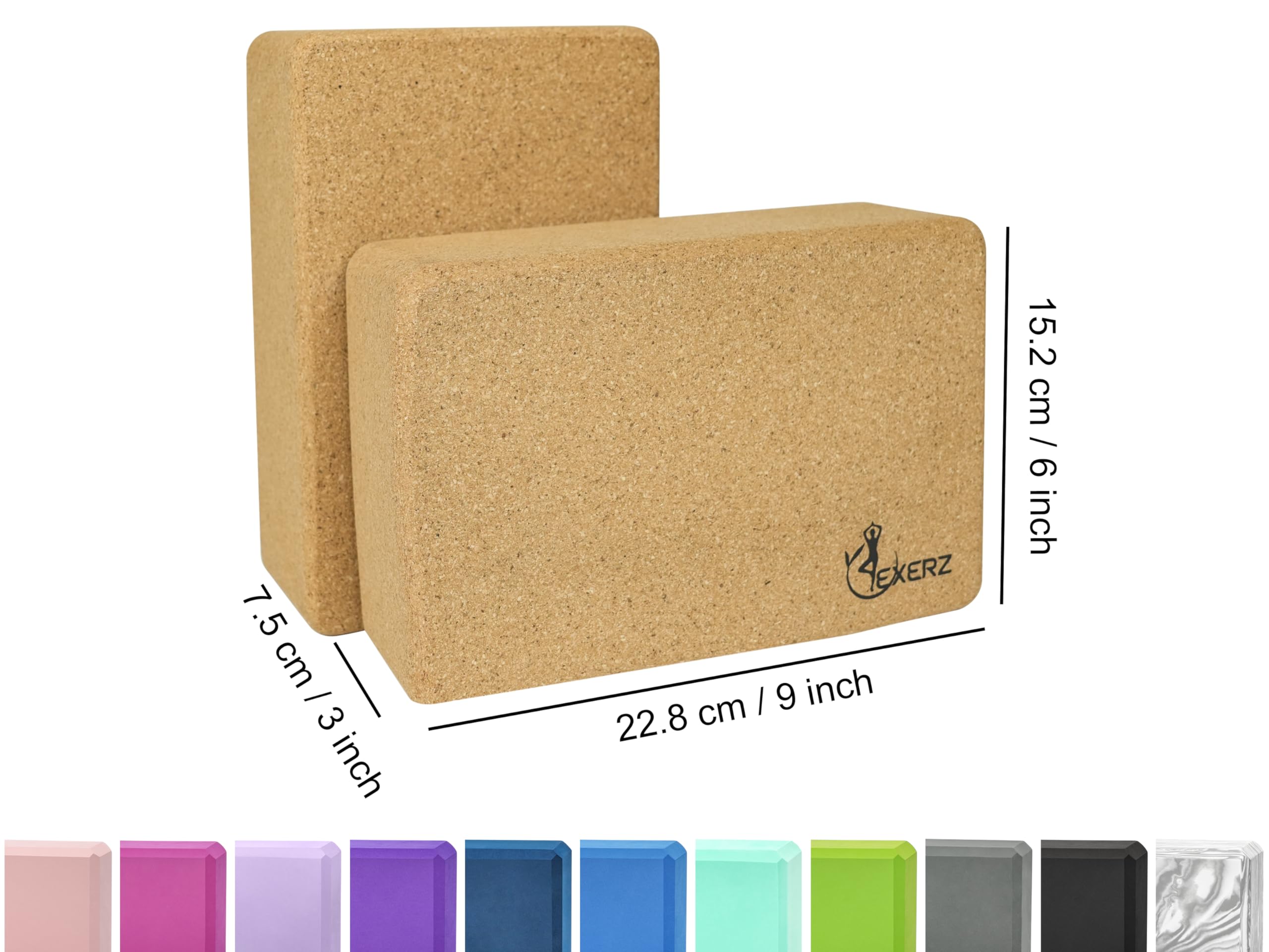 Exerz Blocchi Yoga 2 Pezzi, Pilates Blocco