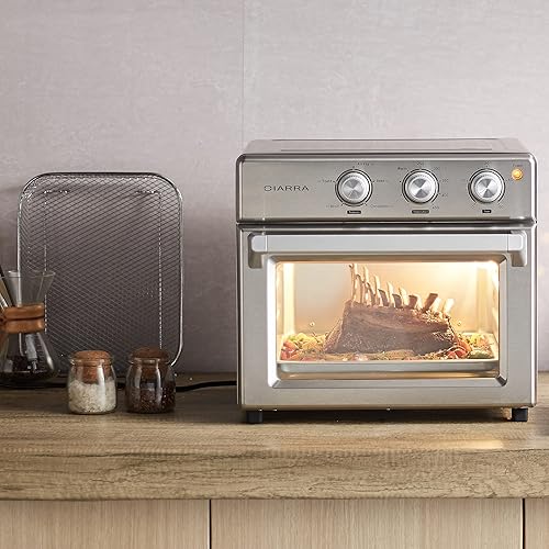 Miniatura 8 de CATOSEC01 - Horno tostador con freidora de aire, encimera de horno de convección digital, 24 L25 cuartos, horno de encimera extra grande para la