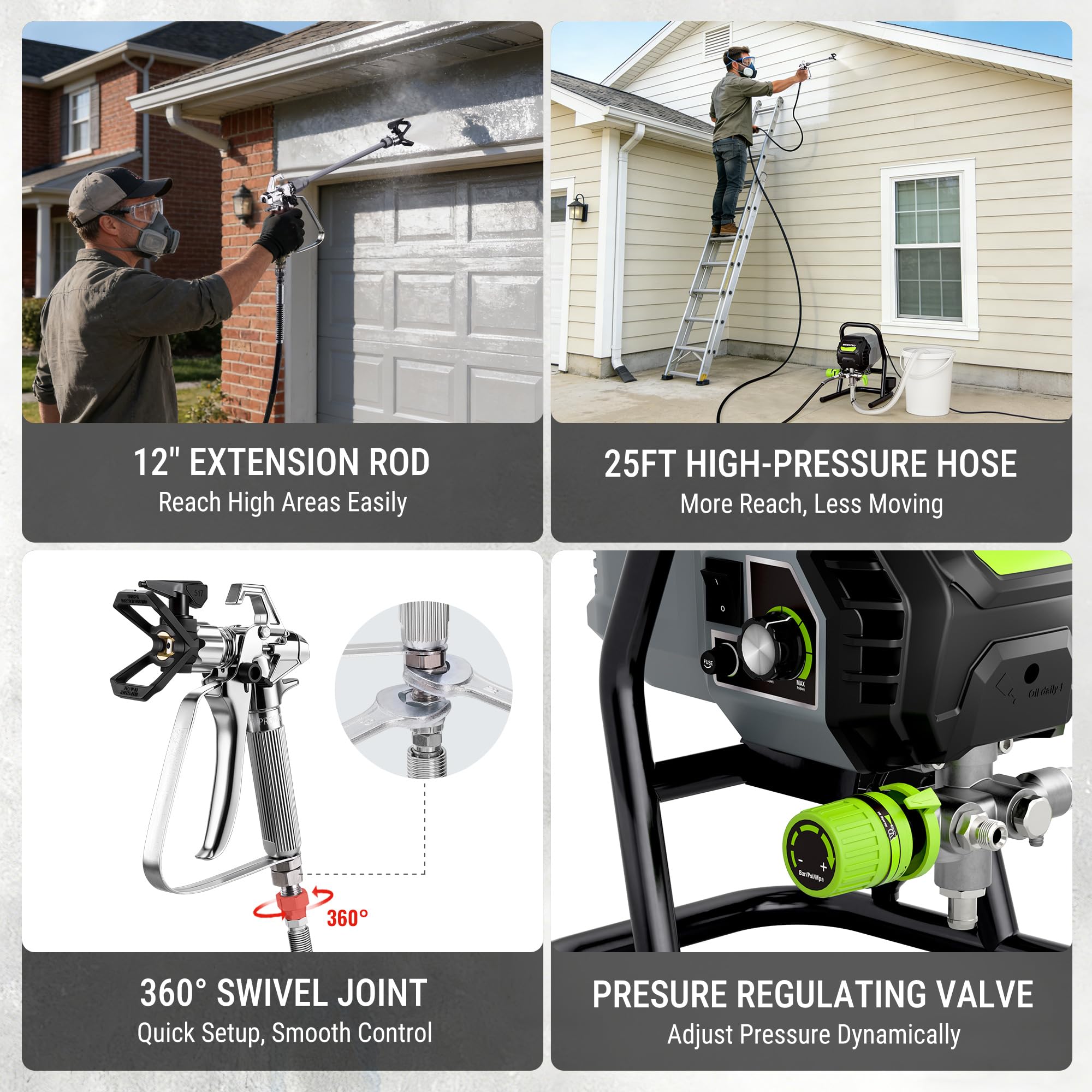 WORKPRO Airless Paint Sprayer - 2900PSI -7