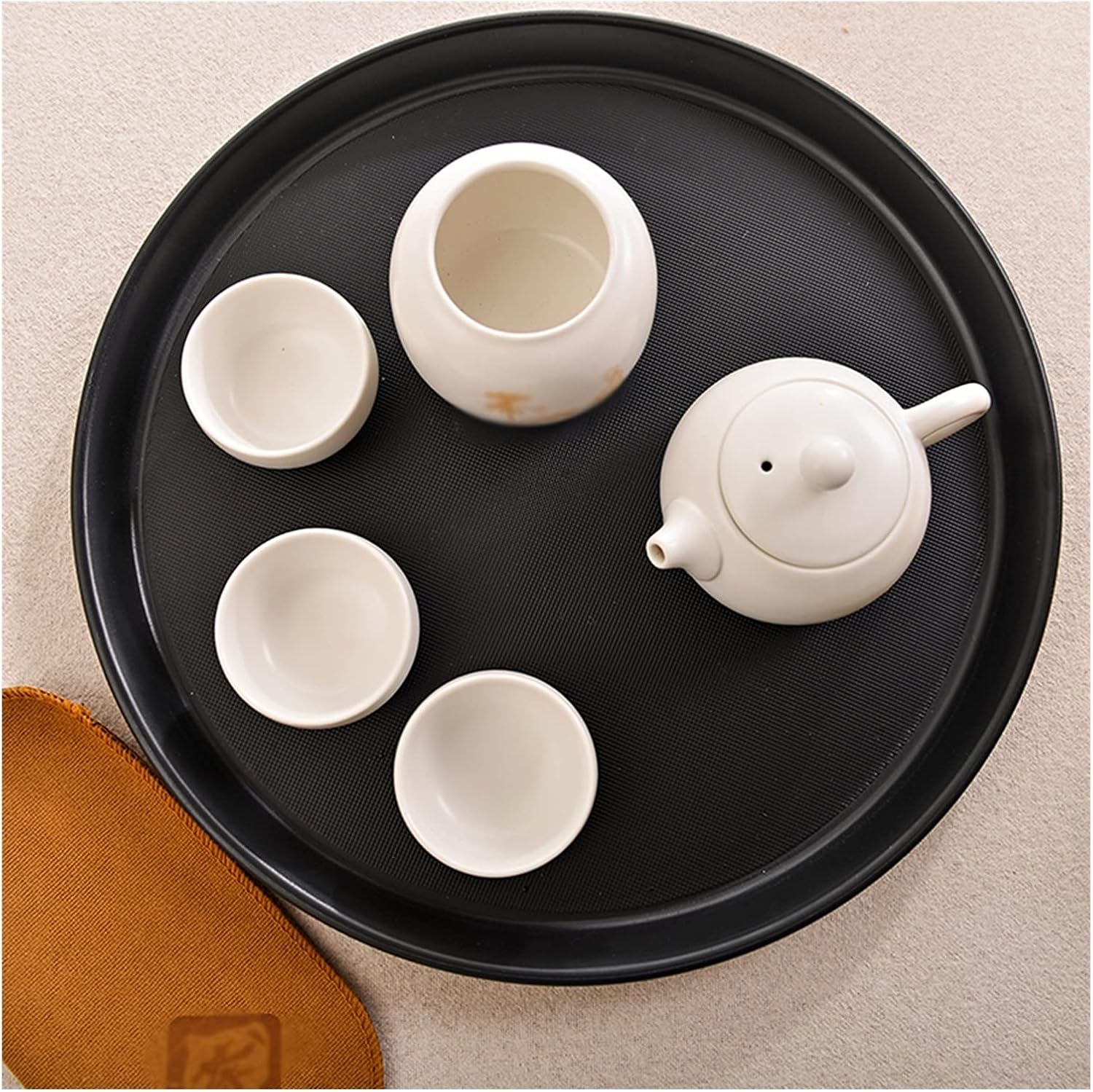 ティアードトレイ サービングトレイと大皿、丸型無地サービングプレート スナックトレイ、朝食トレイ (BS)