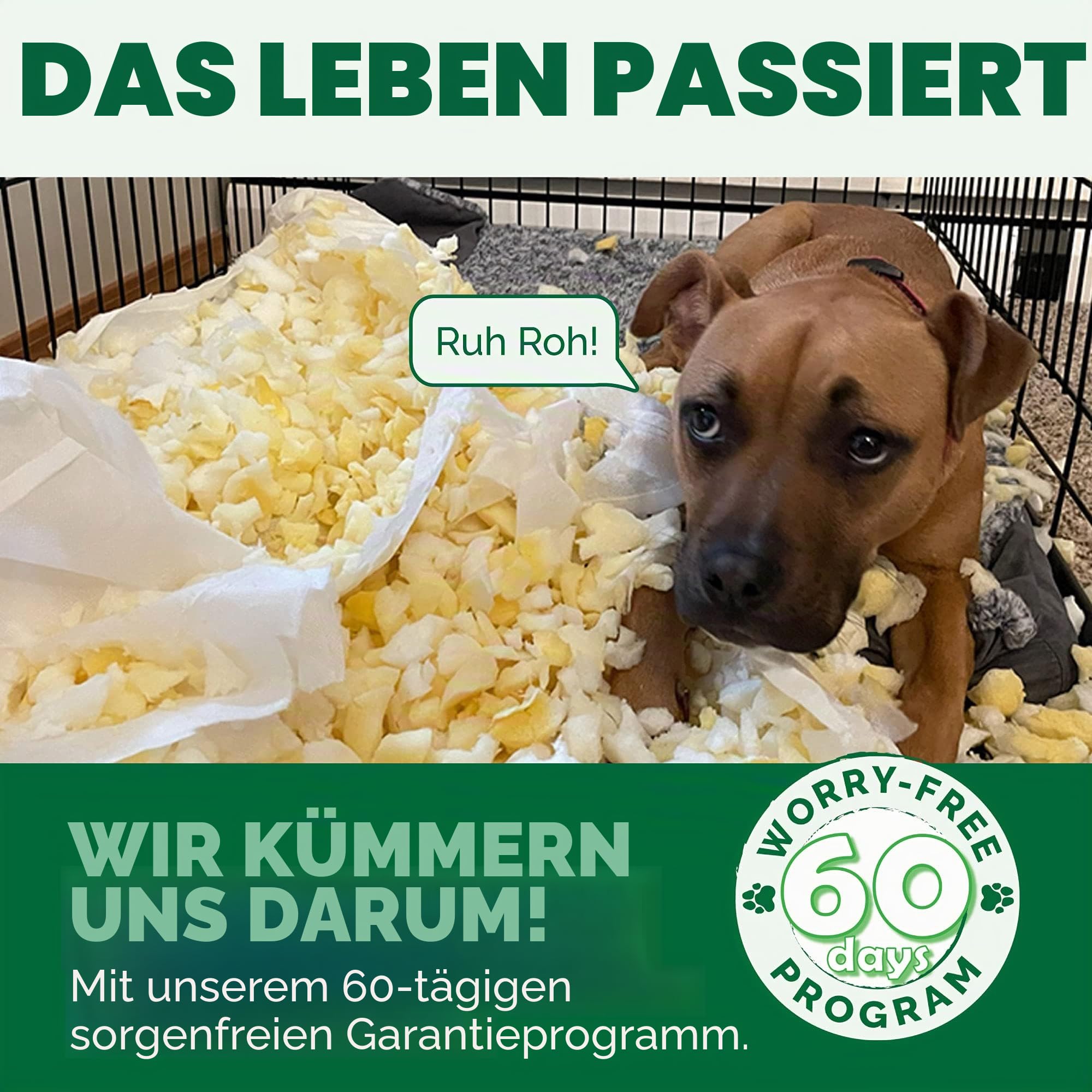 Furhaven Ersatz-Hundebettbezug aus Frottee und Wildleder, maschinenwaschbar, Grau, Größe L