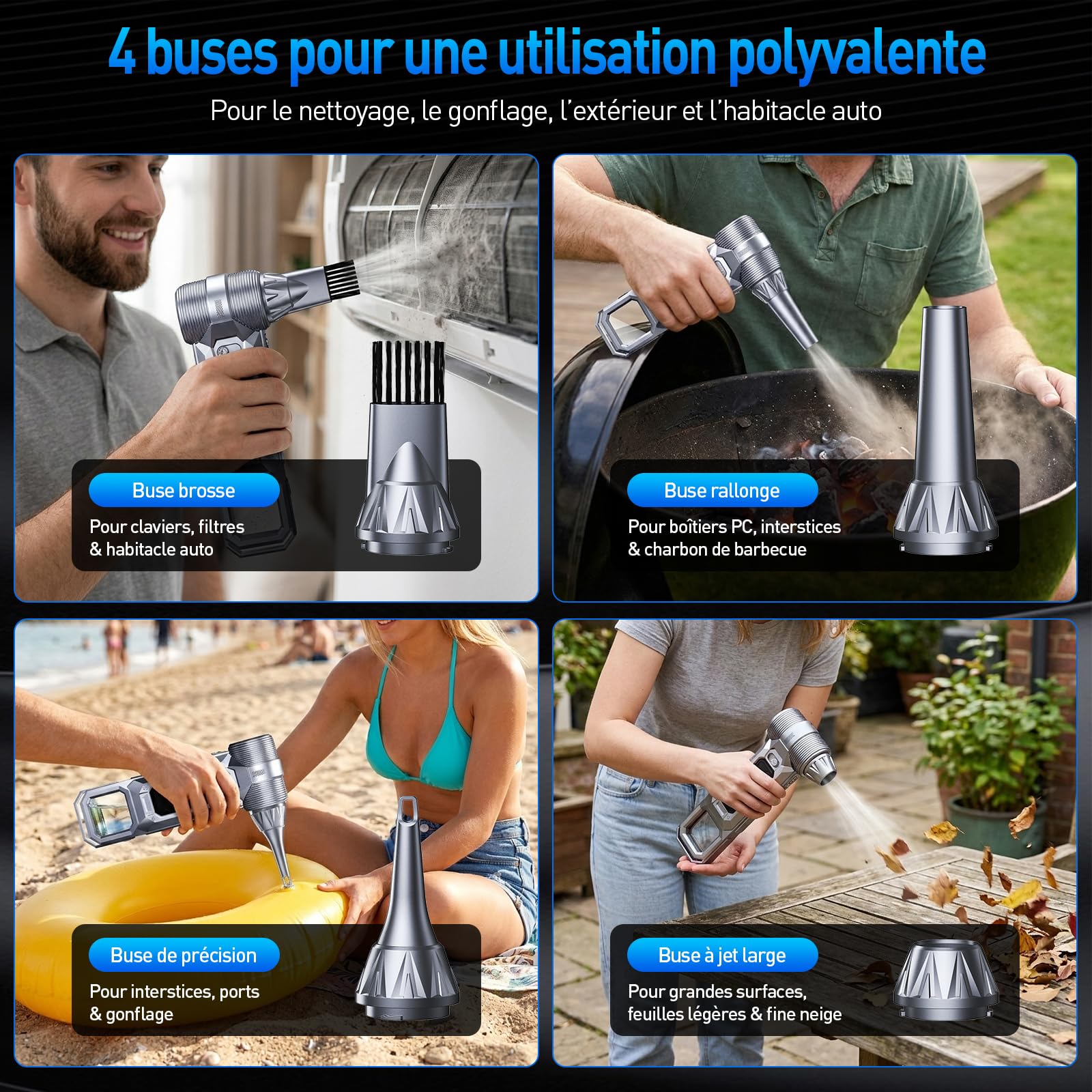 Souffleur Air Comprimé Électrique - Air Duster 130000 TR/Min