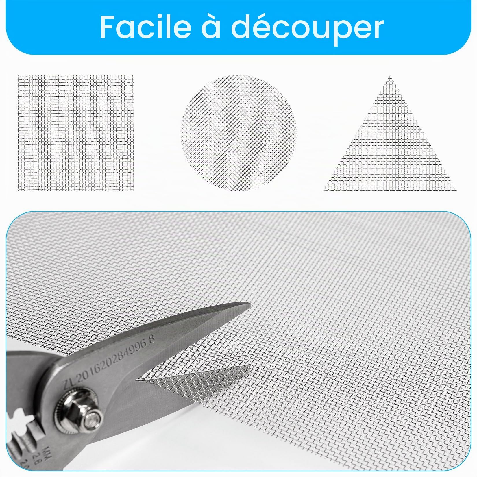 Rouleau de grillage en acier inoxydable 304 - 5 m x 300 mm - Maille métallique pour rongeurs - Empêche les souris, les serpents, les frelons et les rongeurs d'entrer - Facile à couper et à installer