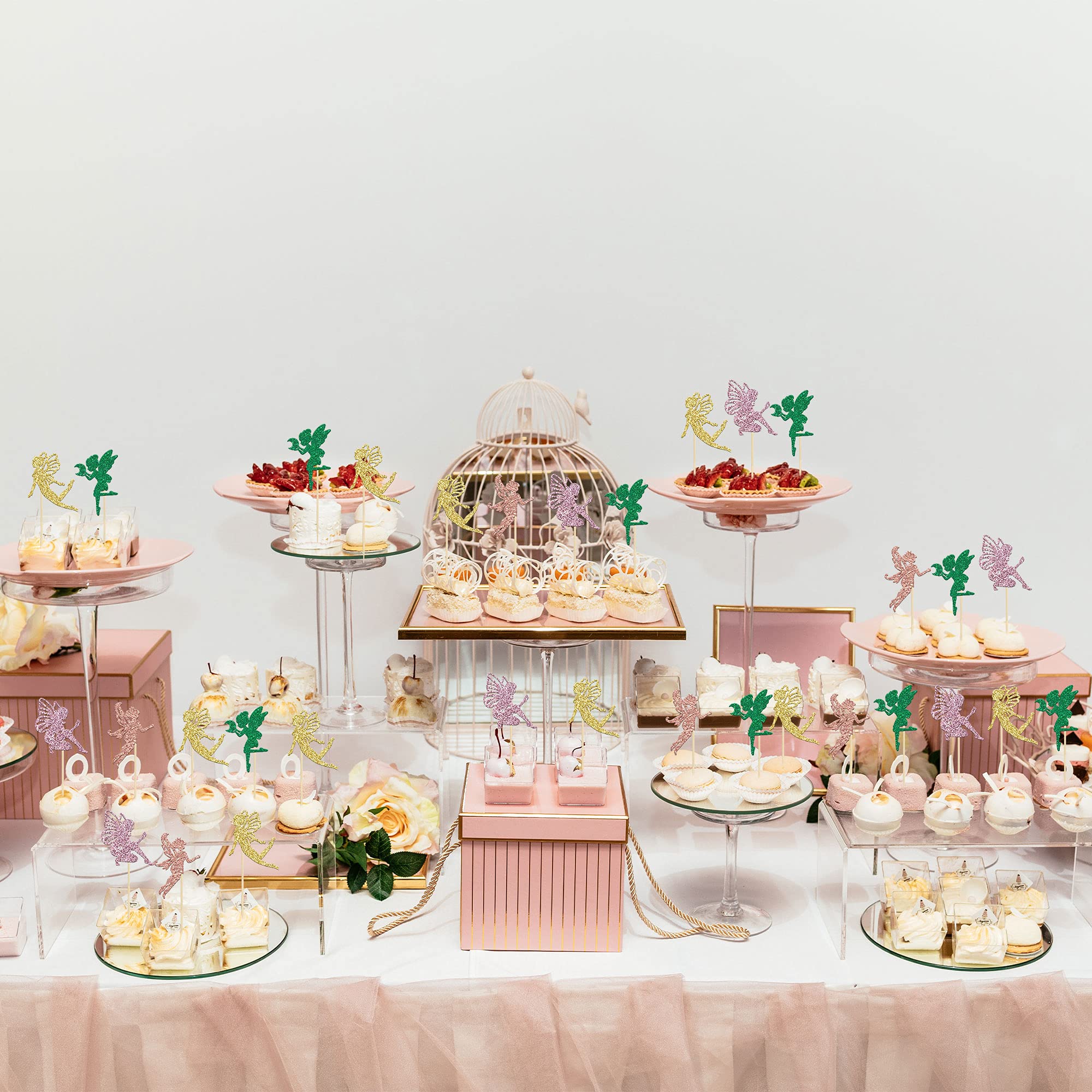 36 Decorazioni Per Cupcake Gyufise Con Angelo Fata - Glitterate, Tema Ballerine, Per Compleanni, Baby Shower, Matrimoni, Ragazze
