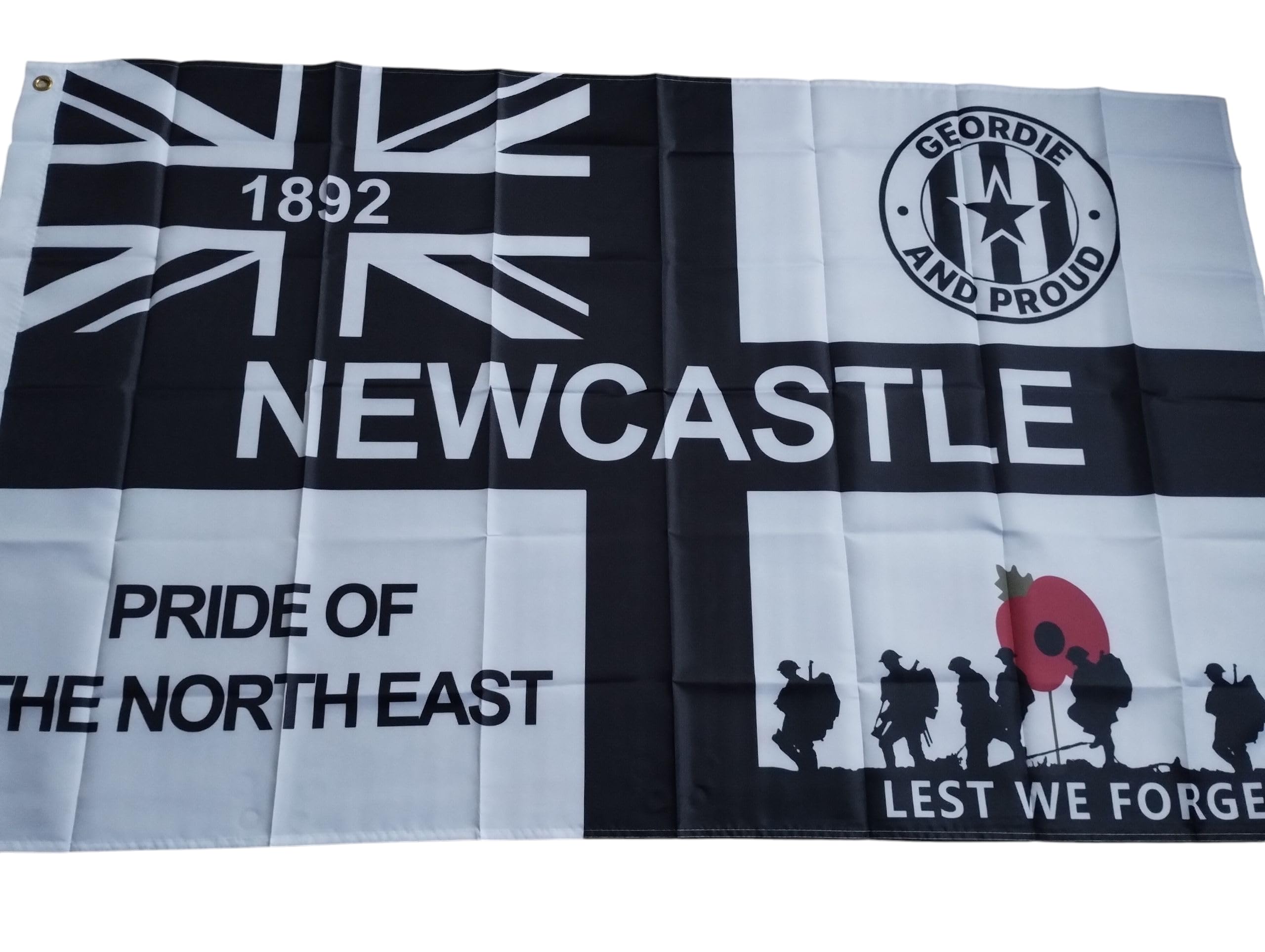 Newcastle united FC flag 5 x 3 St Georges flag