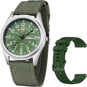 Relógio de pulso unissex militar, esportivo, têxtil, pulseira de nylon, elegante, luminoso, moderno, mostrador analógico, quartzo, impermeável, casual