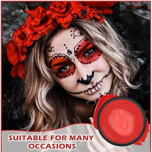 Miniatura 9 de Pintura facial blanca para el cuerpo profesional a base de agua, lavable para adultos y niños, Halloween, SFX, cosplay, payaso, zombi, vampiro,