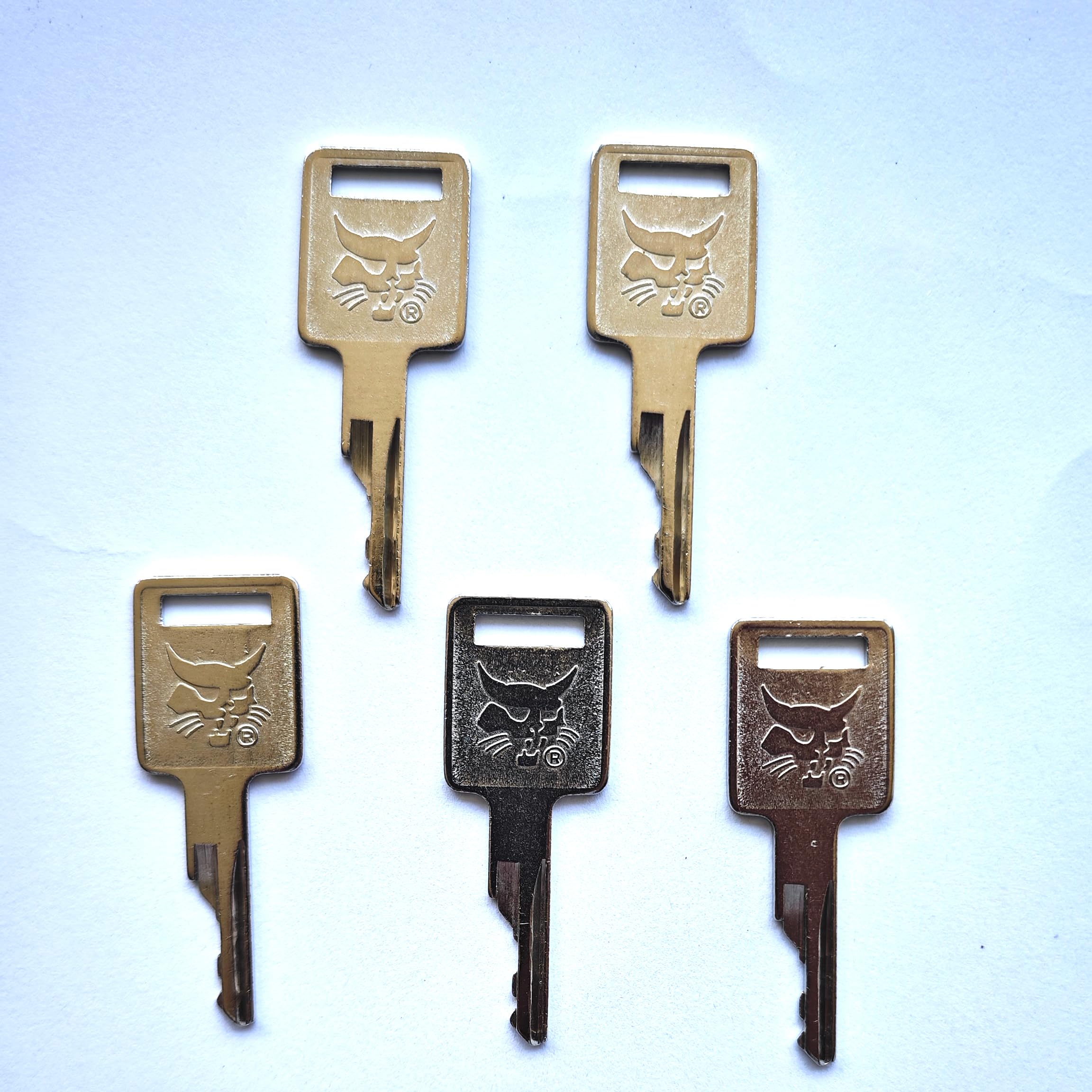 Chiavi di accensione e porte, 6693241 6709527 A77313 307852A1, confezione da 5 per Skid Steer Bobcat S130 S175 S220 S300 S450 S550 A220 T140 T10 T2 50 T3 00 T590 T650 730 742 763 843 864 963 310 440