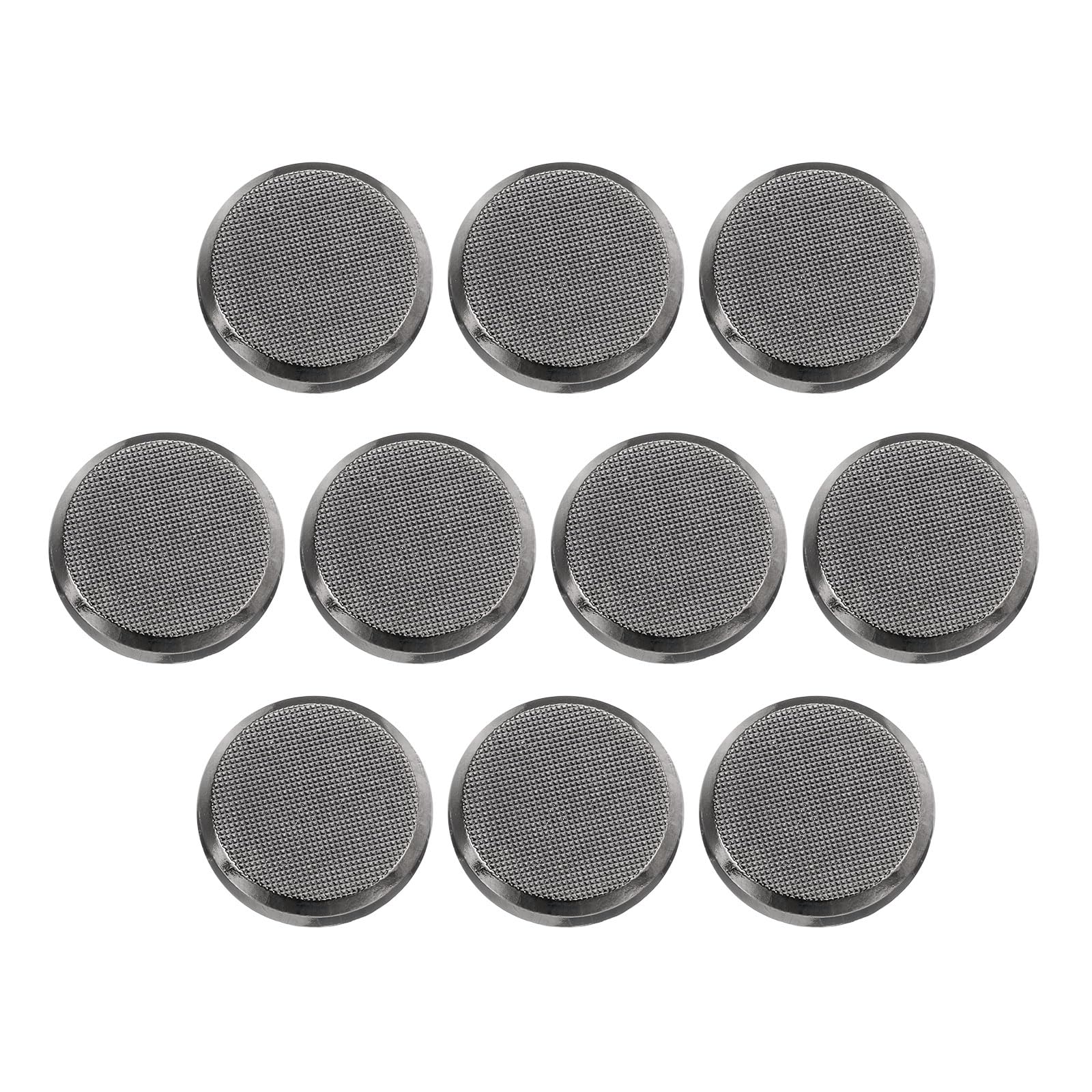 sourcing map 10pcs Metal Round Flat Buttons 25mm Zinc Alloy Shank Sewing Buttons Craft Replacement Buttons for Clothing Decoration DIY Accessories, Gunmetal