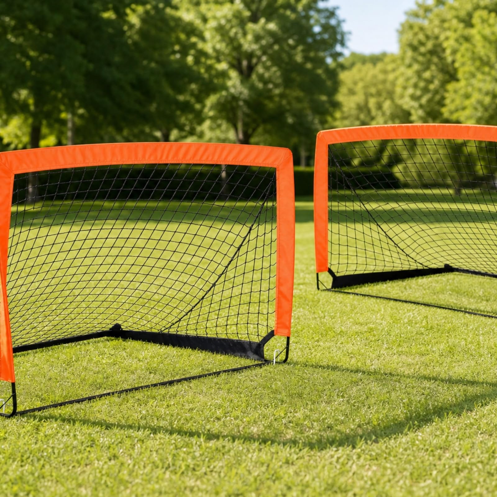 predolo 2 Pezzi Porta da Calcio Pieghevole Portatile Porta da con Calcio Picchetti Stabile Attrezzatura Sportiva per Ragazzi, Giardino