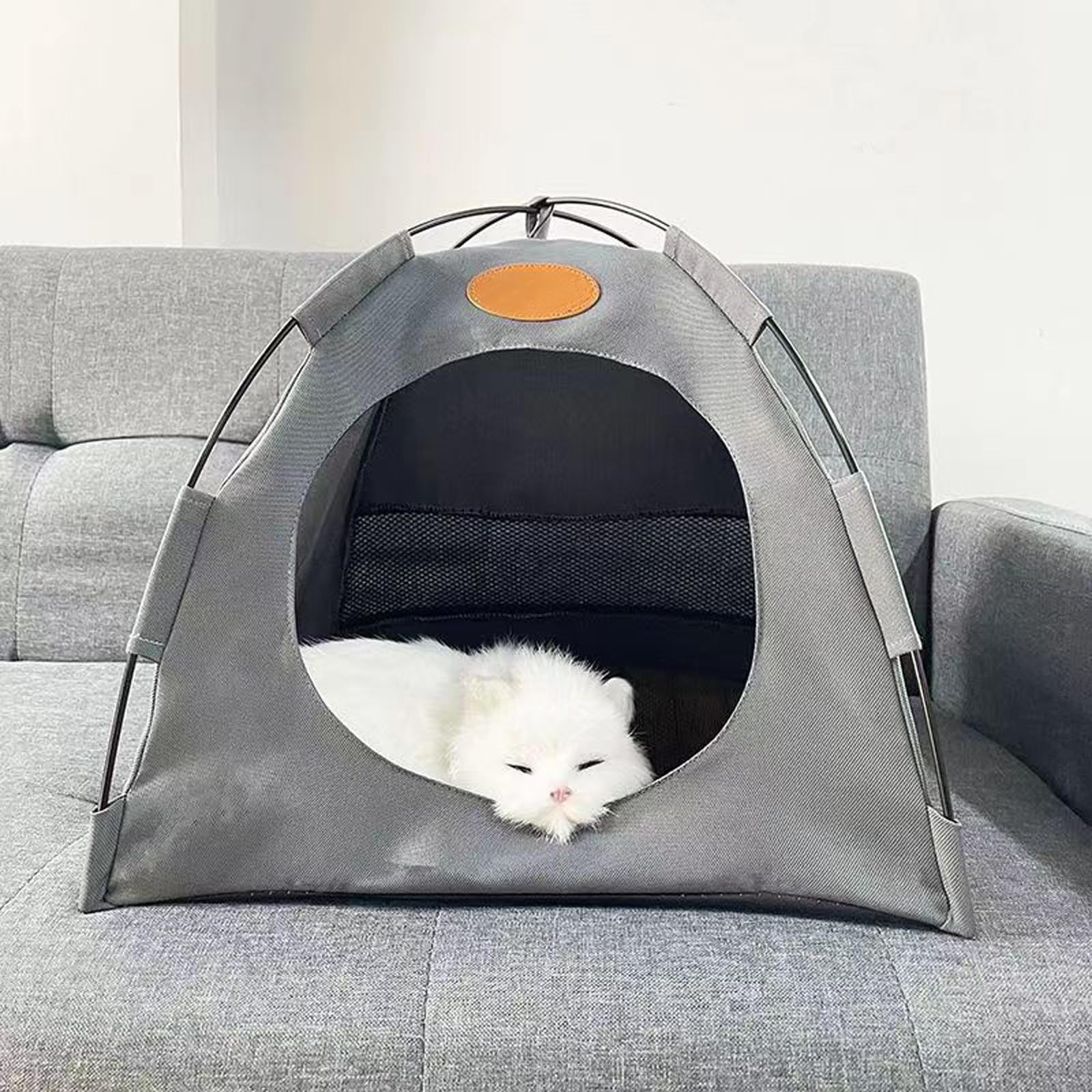 Cama transpirable para perros y gatos con aire acondicionado, de verano, para perros y gatos, cómoda refugio para mascotas 72570