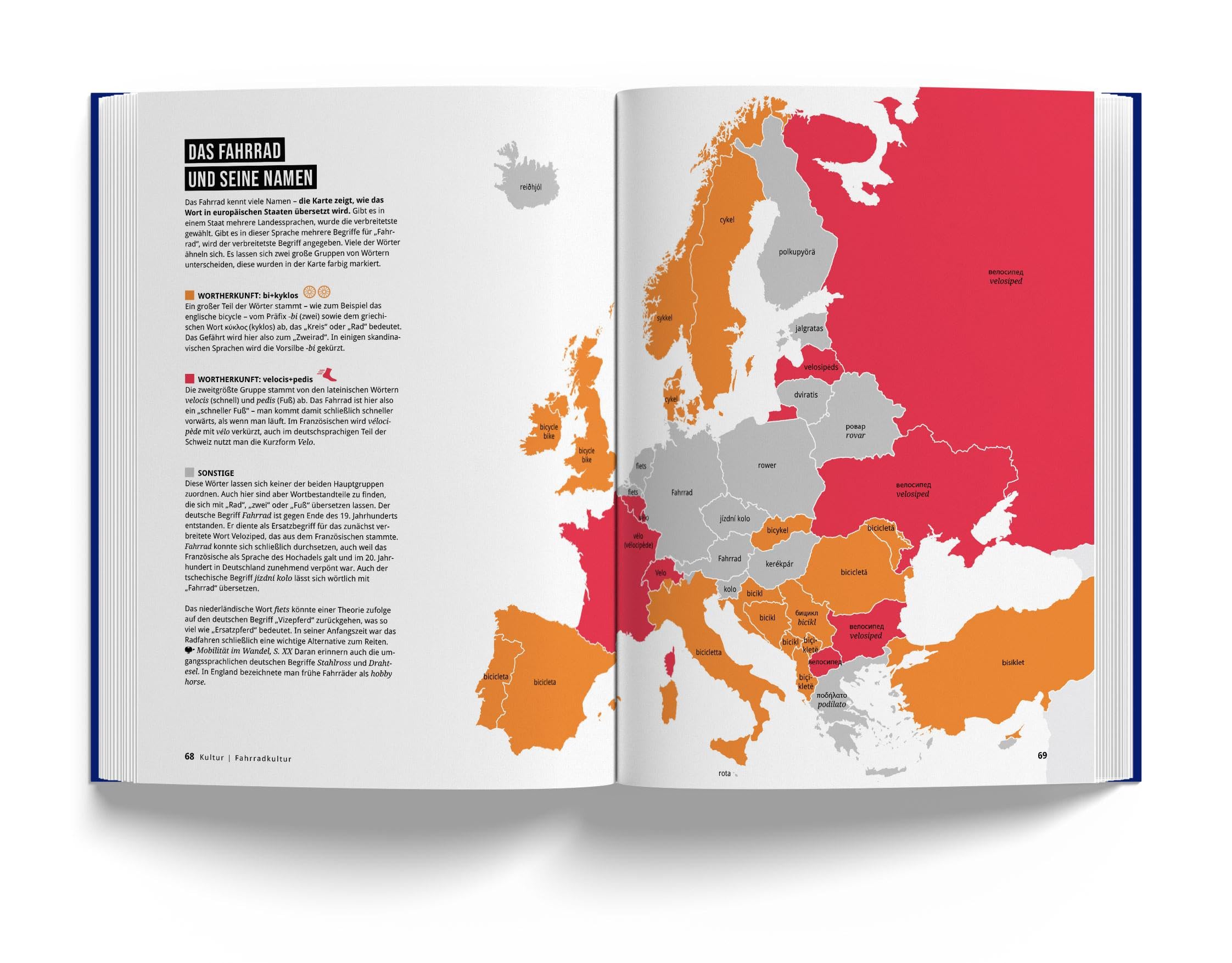 Das Fahrradbuch: Zahlen, Fakten und Geschichten in über 1000 Infografiken, Karten und Illustrationen (Marmota Maps)