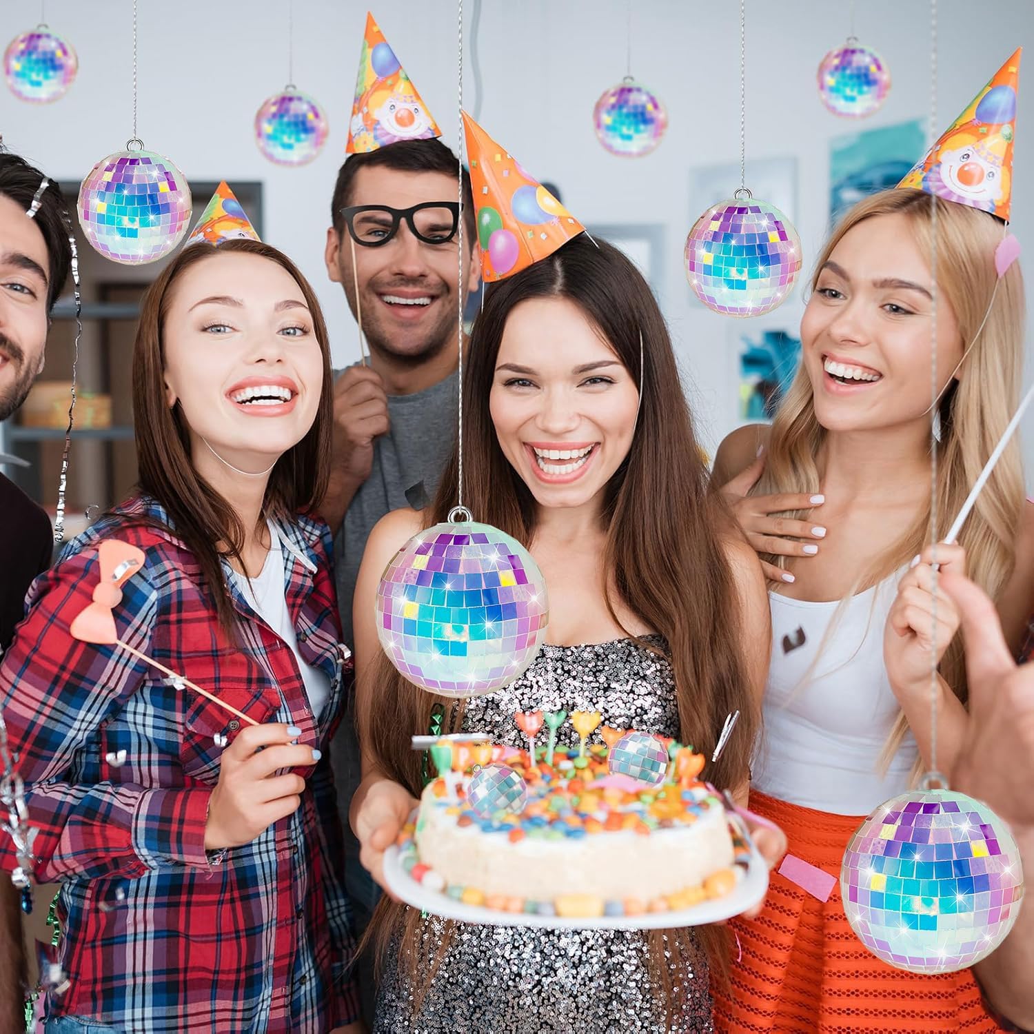 Bola de Discoteca,Bola de Discoteca con Espejo,Bola de Discoteca para Fiesta,Bola de Espejos para Colgar,Bolas de Espejo Colgantes,Deco Bola de Disco,Colgar Disco Ball,Bolas de Discoteca