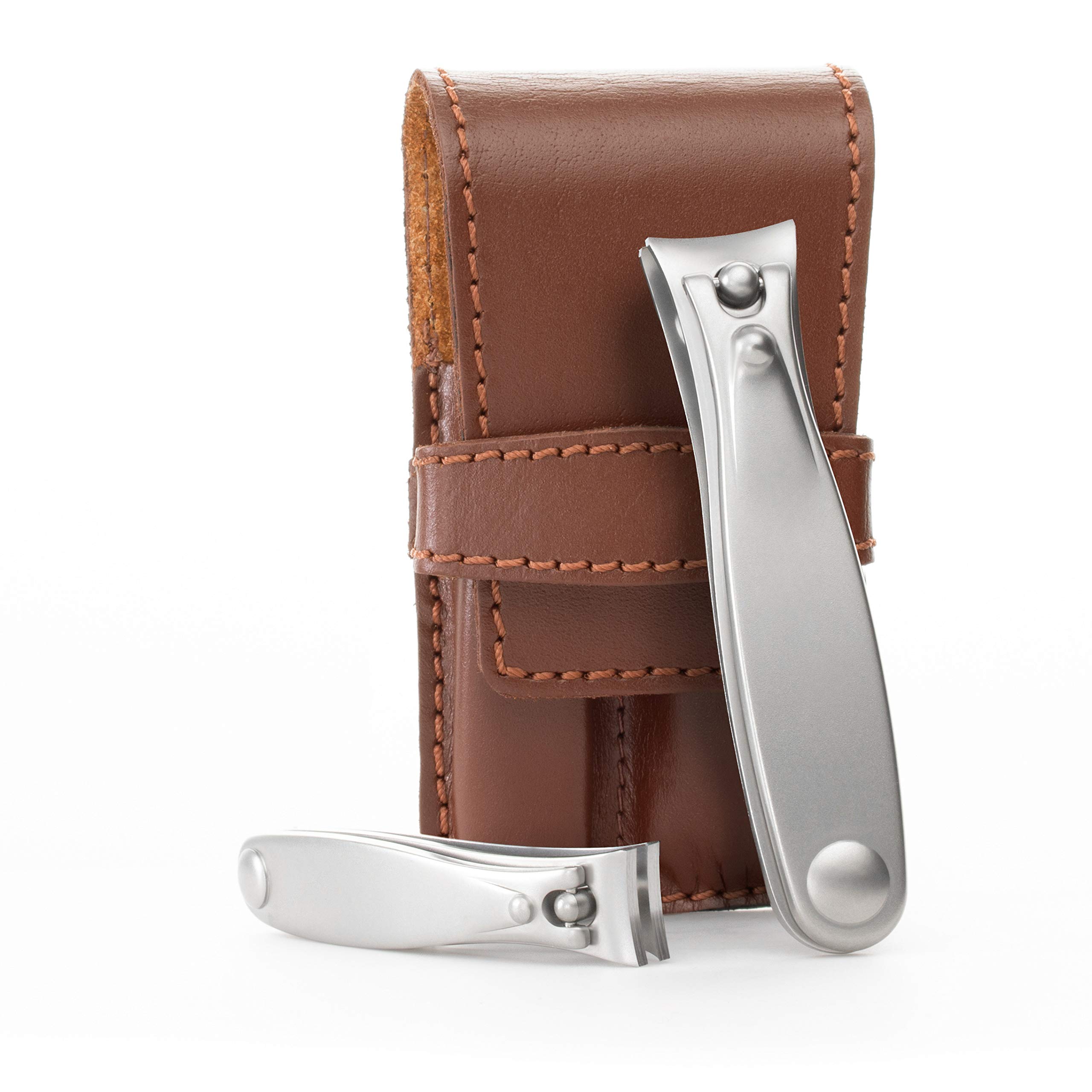 Buy GERMANIKURE Nail Clippers Set in Brown Leather Case Ethically