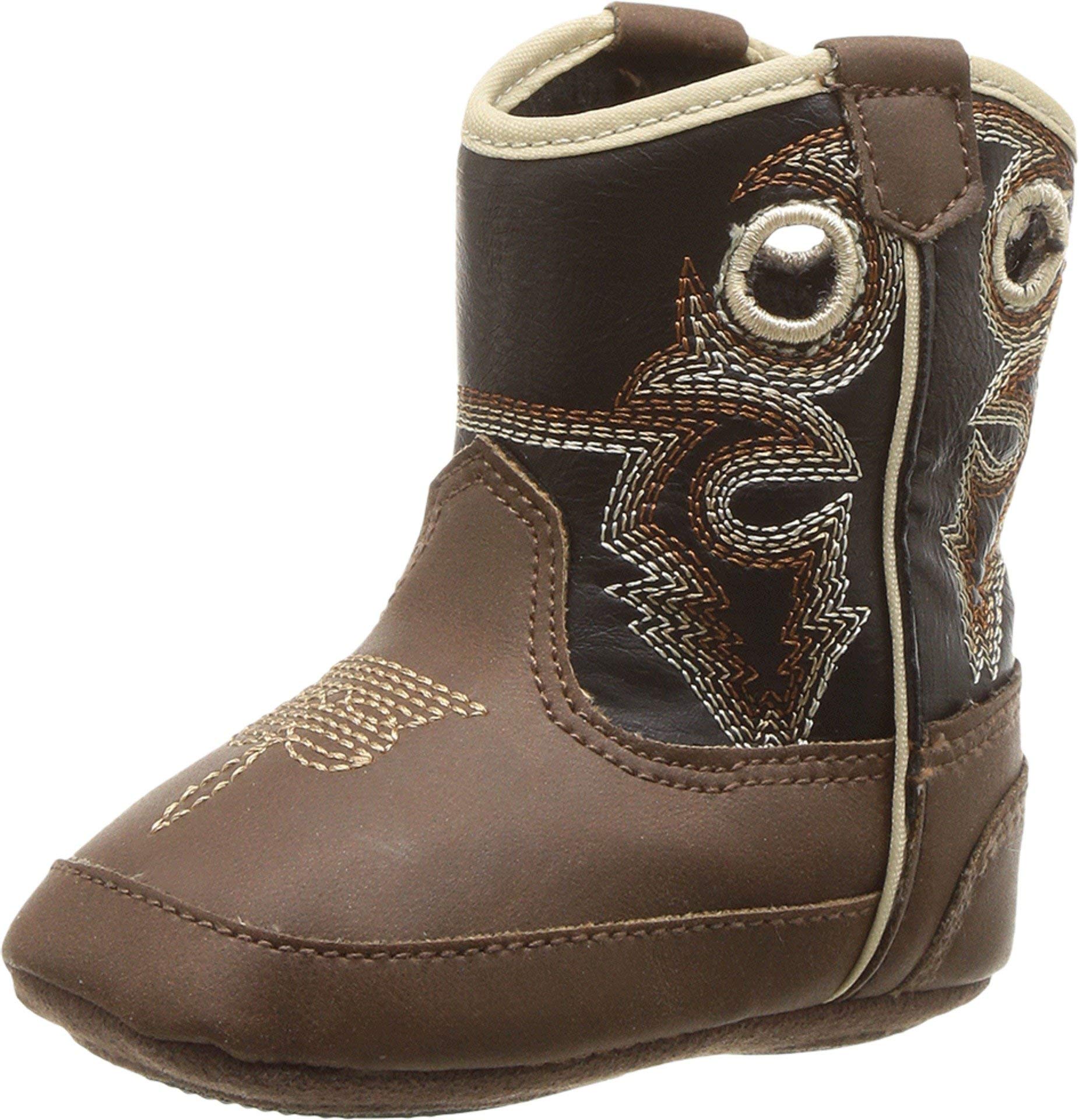 M&F Western Kids Baby-Boy's Trace Infant/Toddler Bucker Boot First Walker Shoe