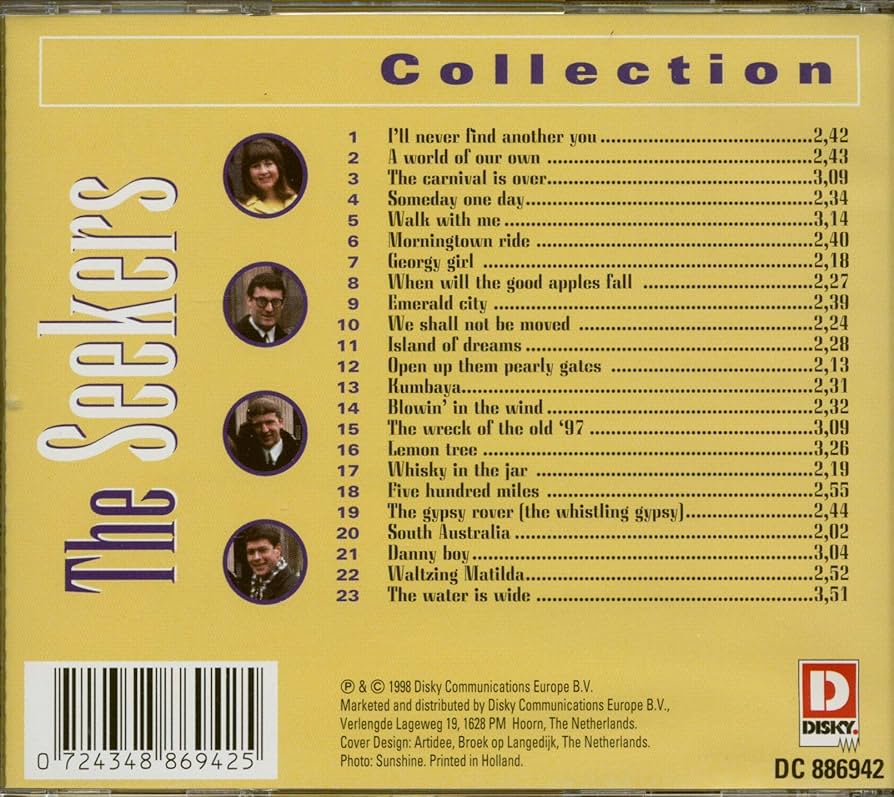 The Seeker / SONG COLLECTION 2枚組 The Seekers - I'll Never Find Another You / Open Up Them