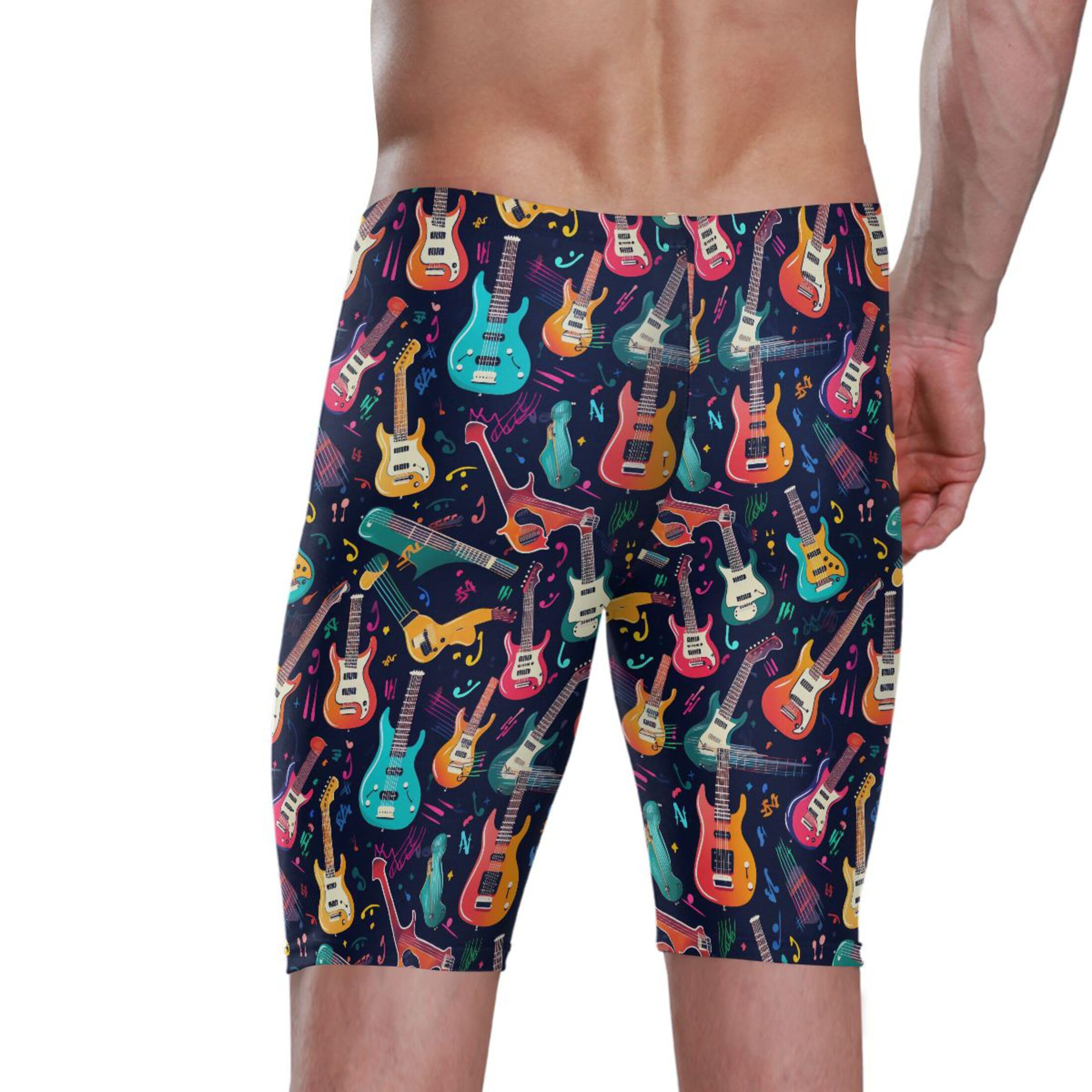 UMIRIKO Guitar Music Men's Swim Jammers Racing & Training Swimsuit Fast, Flexible,Comfortable XXXL B0402451, 3X-Large