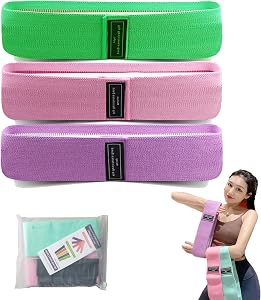 Premium Fabric Resistance Bands,Exercise Band with Set of 3，Fabric Resistance Bands, Non-Slip Booty Bands for Women and Men, Glutes, Hips, Booty, Legs for Home Fitness, Squat, Pilates, Yoga