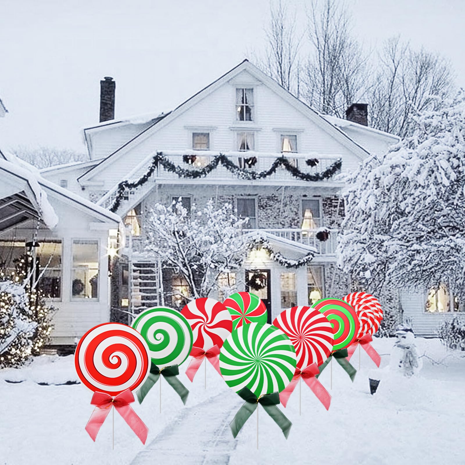 Lollipop Decorations For Outside Candy Cane Outdoor Christmas