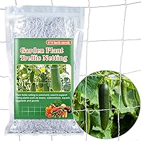 Sukh 2-Pack 5x15ft Heavy-Duty Polyester Garden Trellis Netting - 6x6in Square Mesh for Tomatoes, Cucumbers, Vines & Climbing Plants