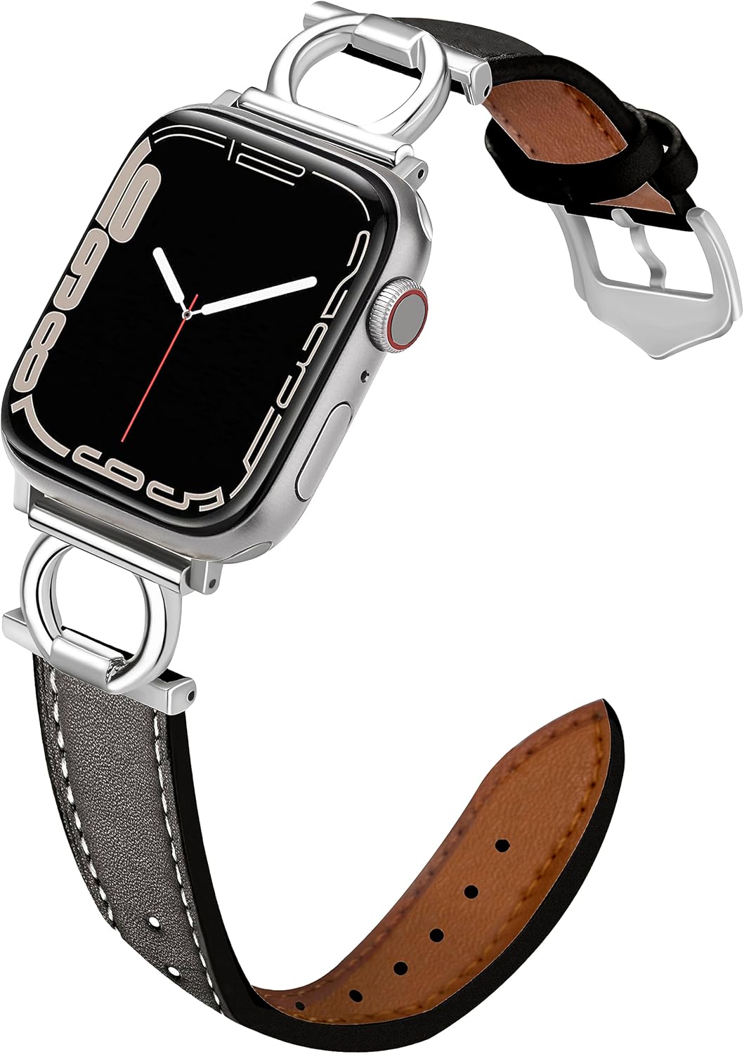 Unique O-Shape Metal Buckle Bands Compatible with Apple Watch Band 42mm 44mm 45mm 46mm Compatible with iWatch Series 10 9 8 7 6 5 4 SE