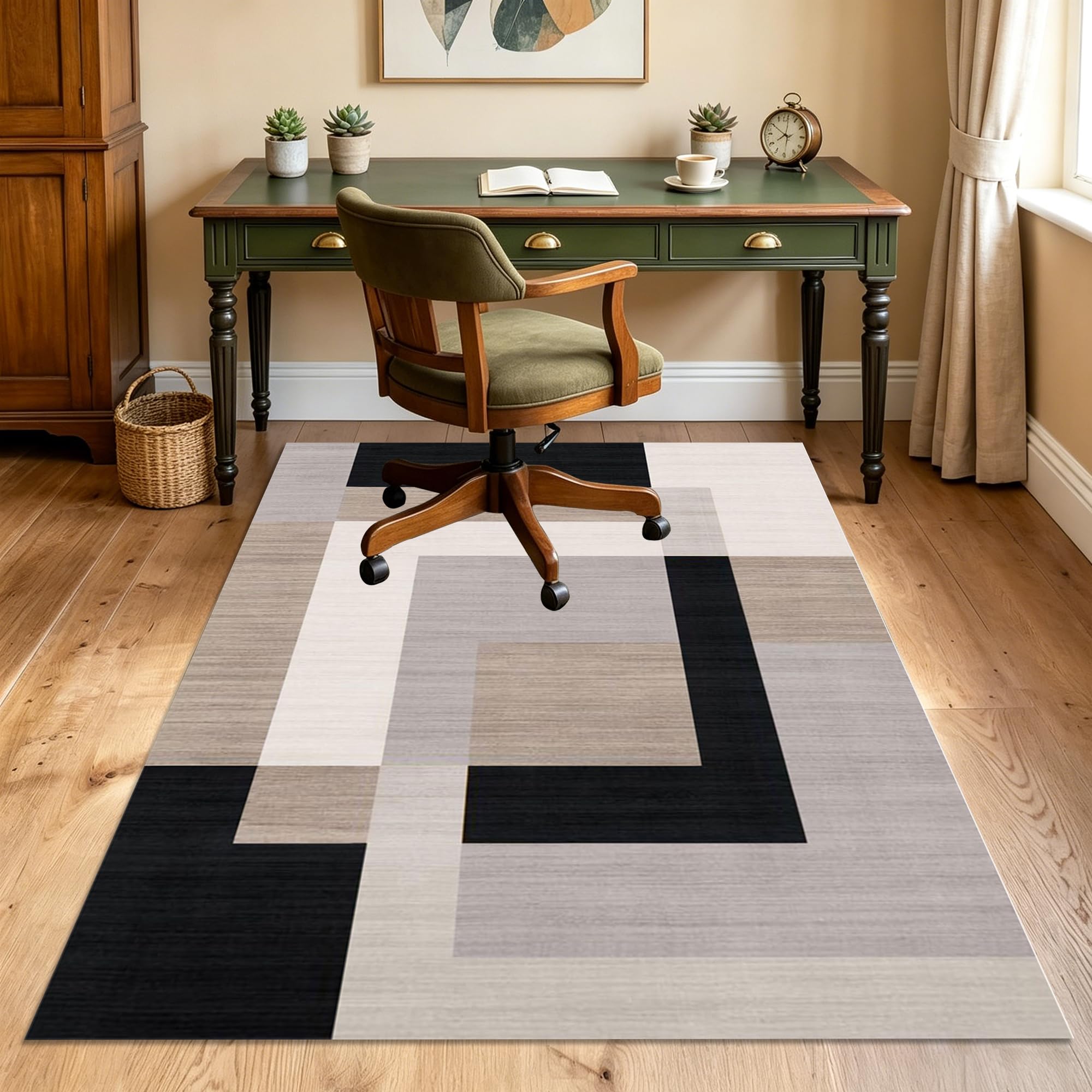 Tapis Gaming Sol Antidérapant Tapis de Chaise de Bureau 140 x 160 cm