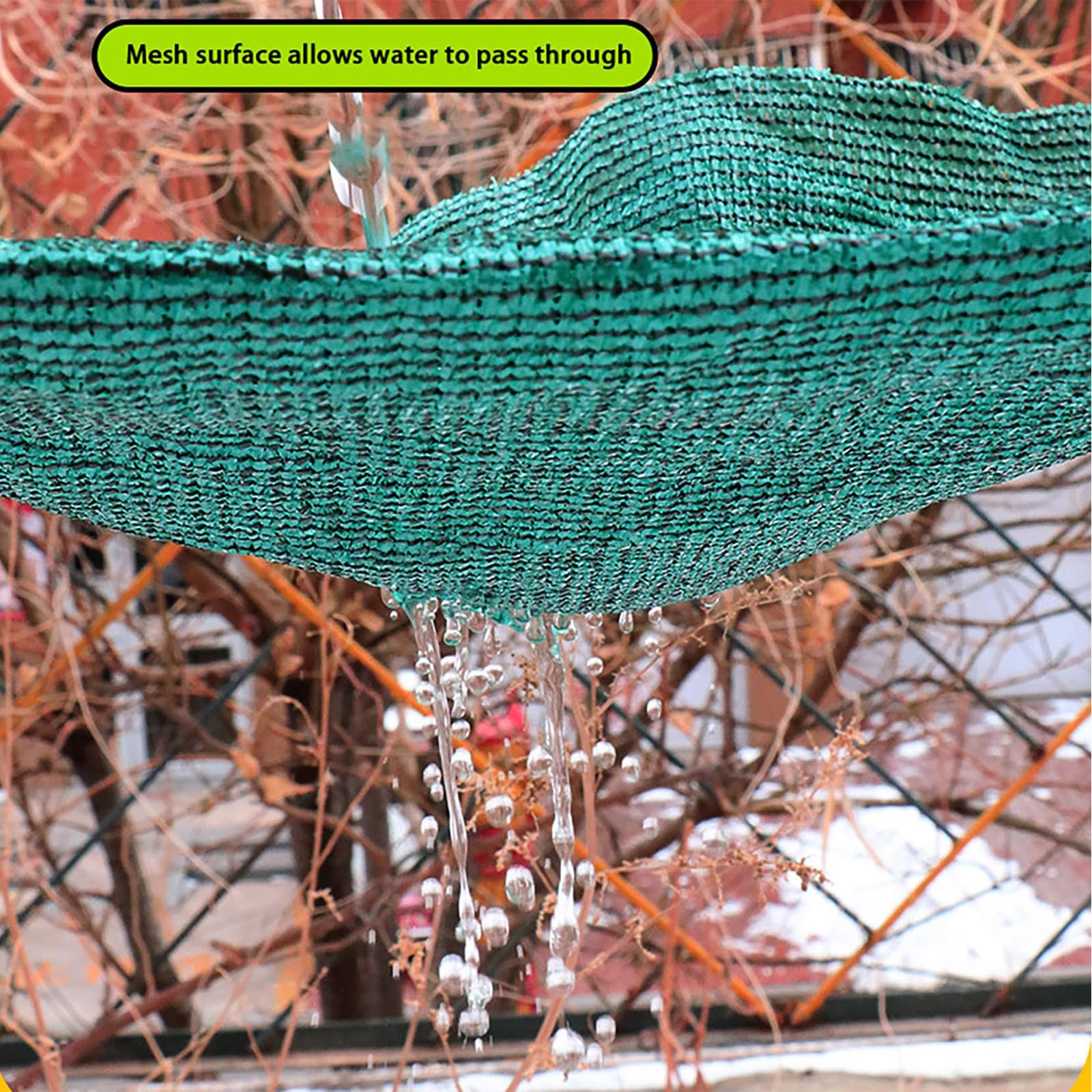 Toldo verde para exteriores para balcón, 90 % de protección UV, 5 x 8 m, malla para vallas, jardín, patio, cubierta impermeable duradera, fácil de instalar