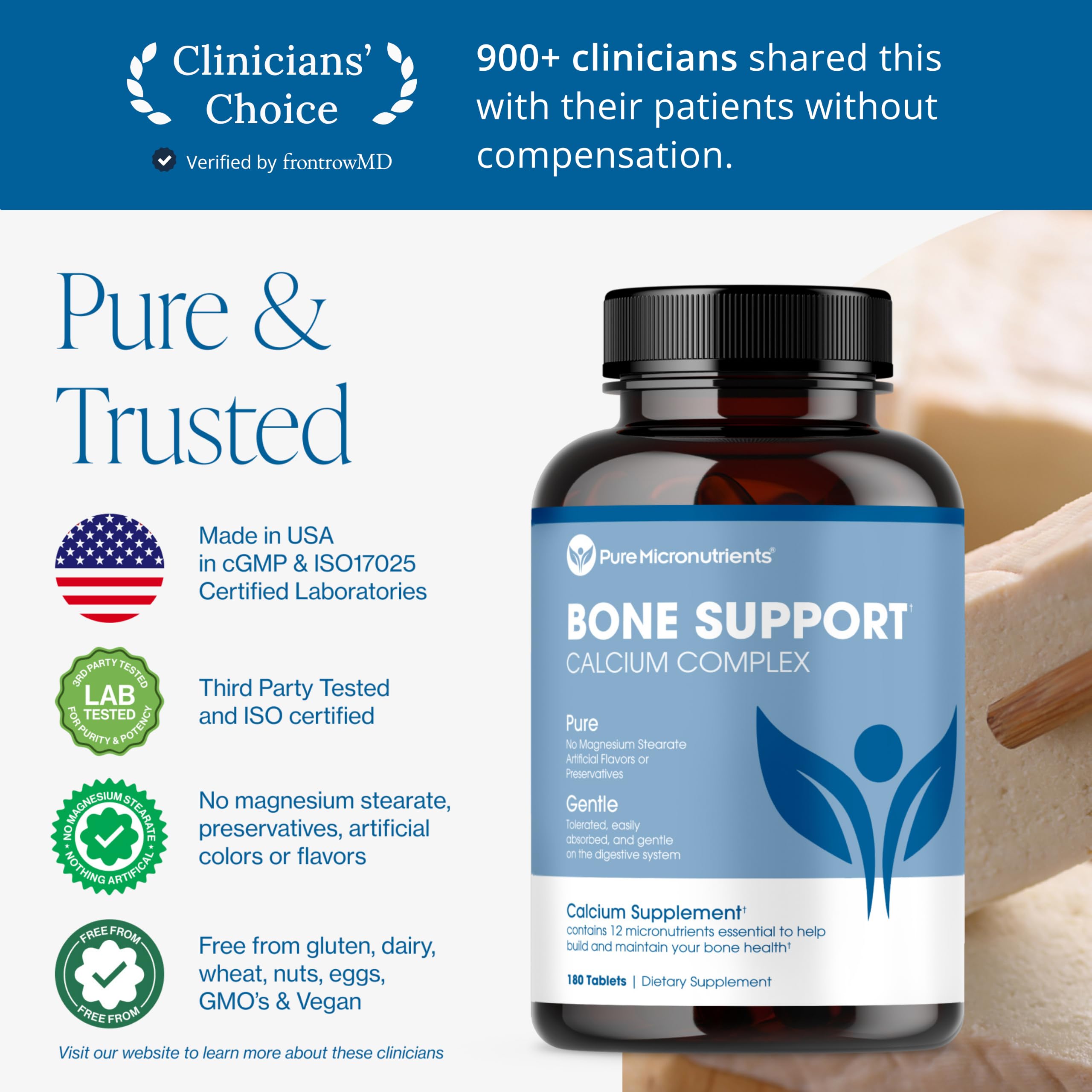 Calcium Supplement 1000mg with Vitamin D3, K2 & Magnesium, 180 Tablets — Amazon image 2