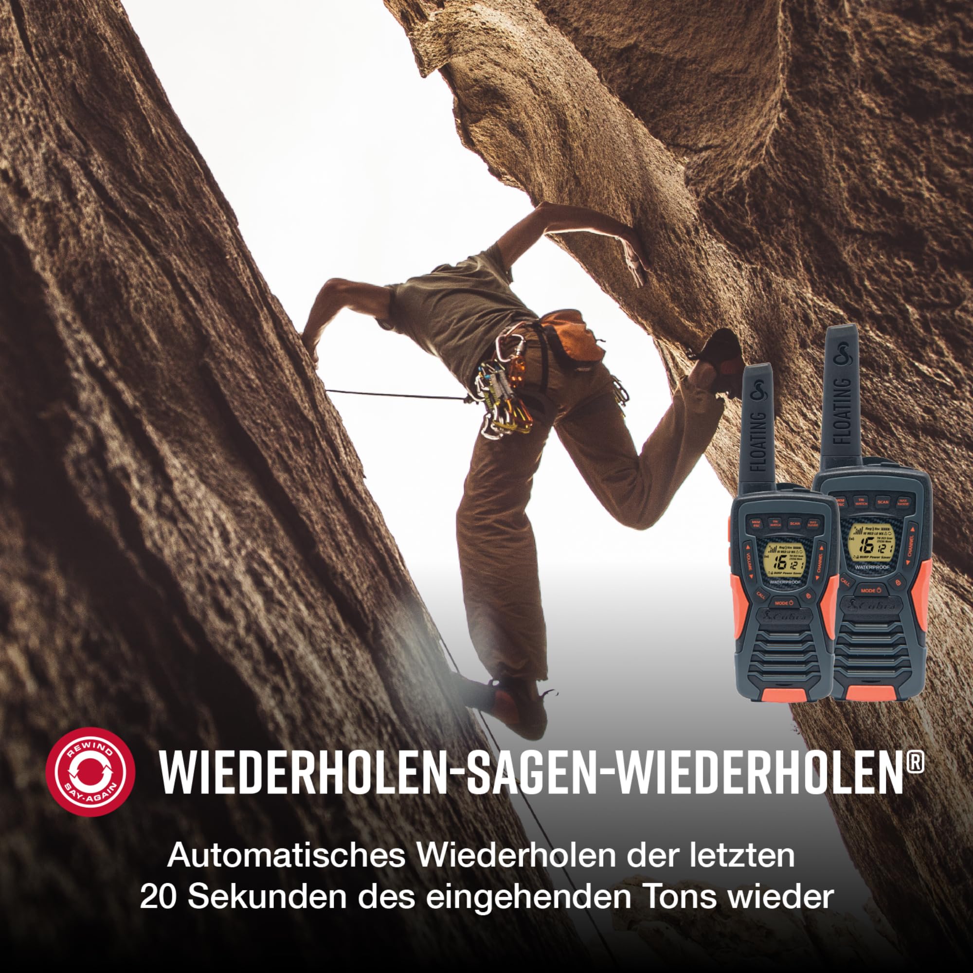 Talkies-Walkies COBRA AM1055 FLT - Portée 12km, Étanches IPX7, Flottants - Pack De 2